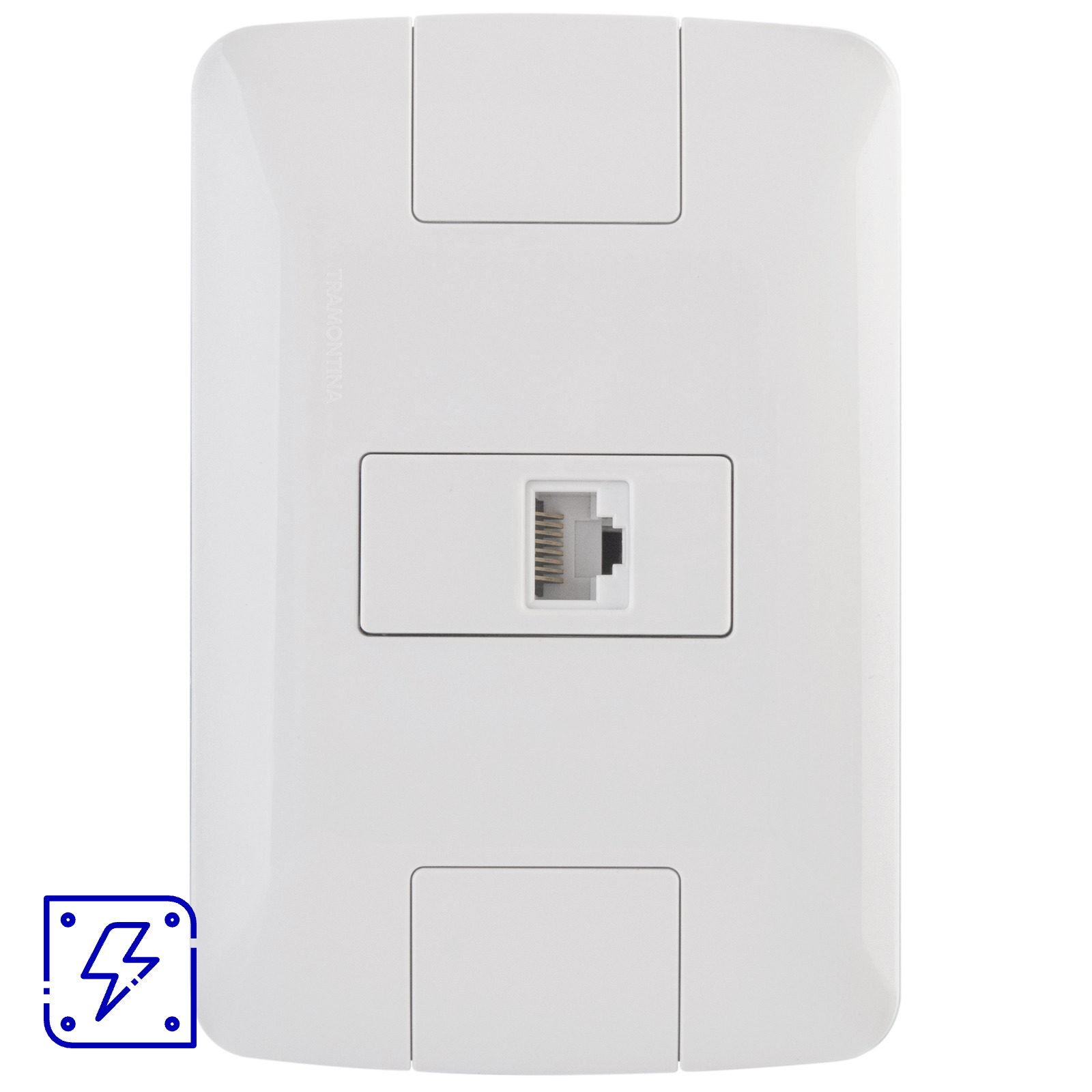 Conjunto 4x2 com 1 Tomada RJ45 cat. 6 Tramontina Aria Branco 20 UNIDADES EMB.MINIMA