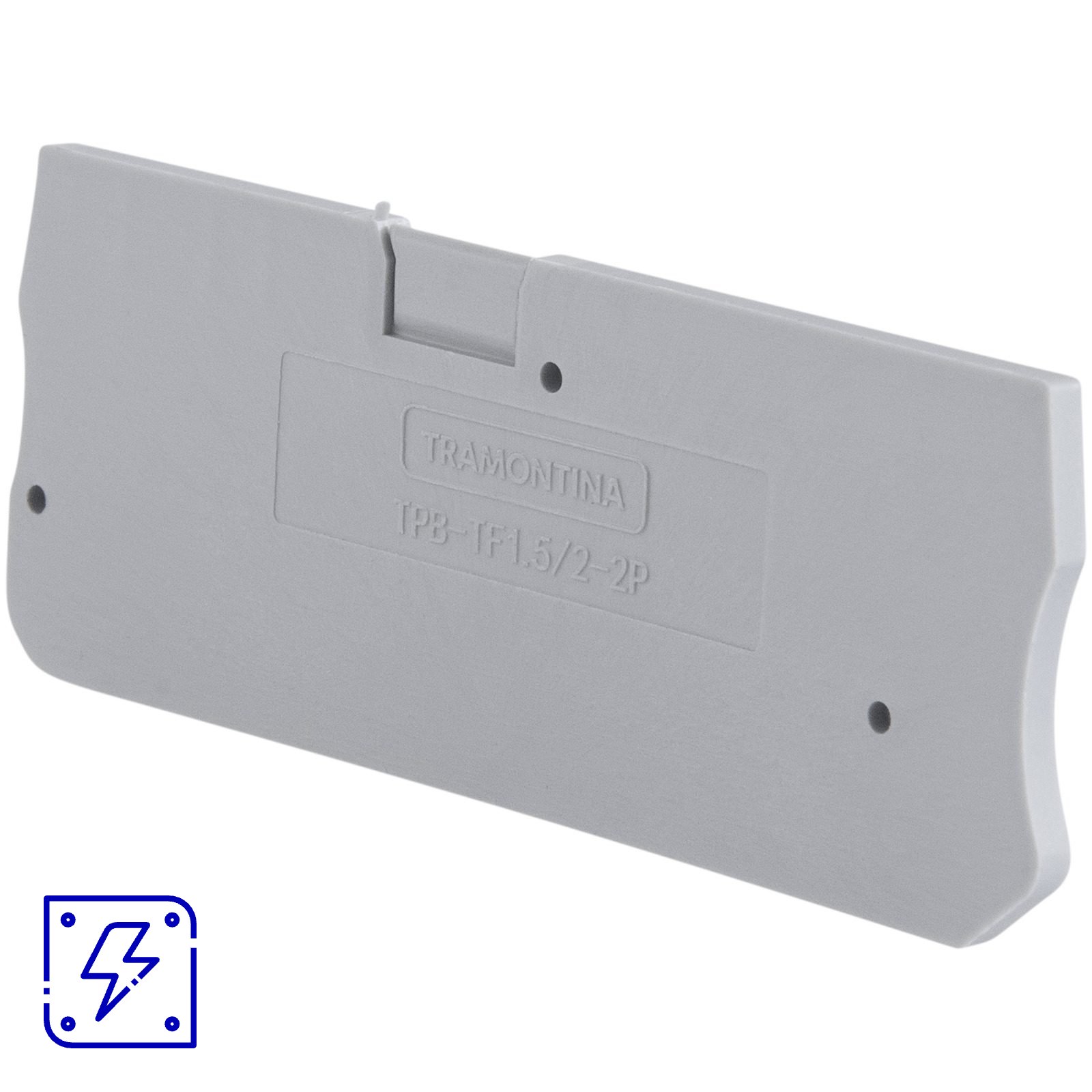 Tampa Lateral para Borne de Conexão Push-In 1,5 mm² Duplo Tramontina TPB-TF1.5/2-2P , 20 peças. 1 UNIDADES EMB.MINIMA