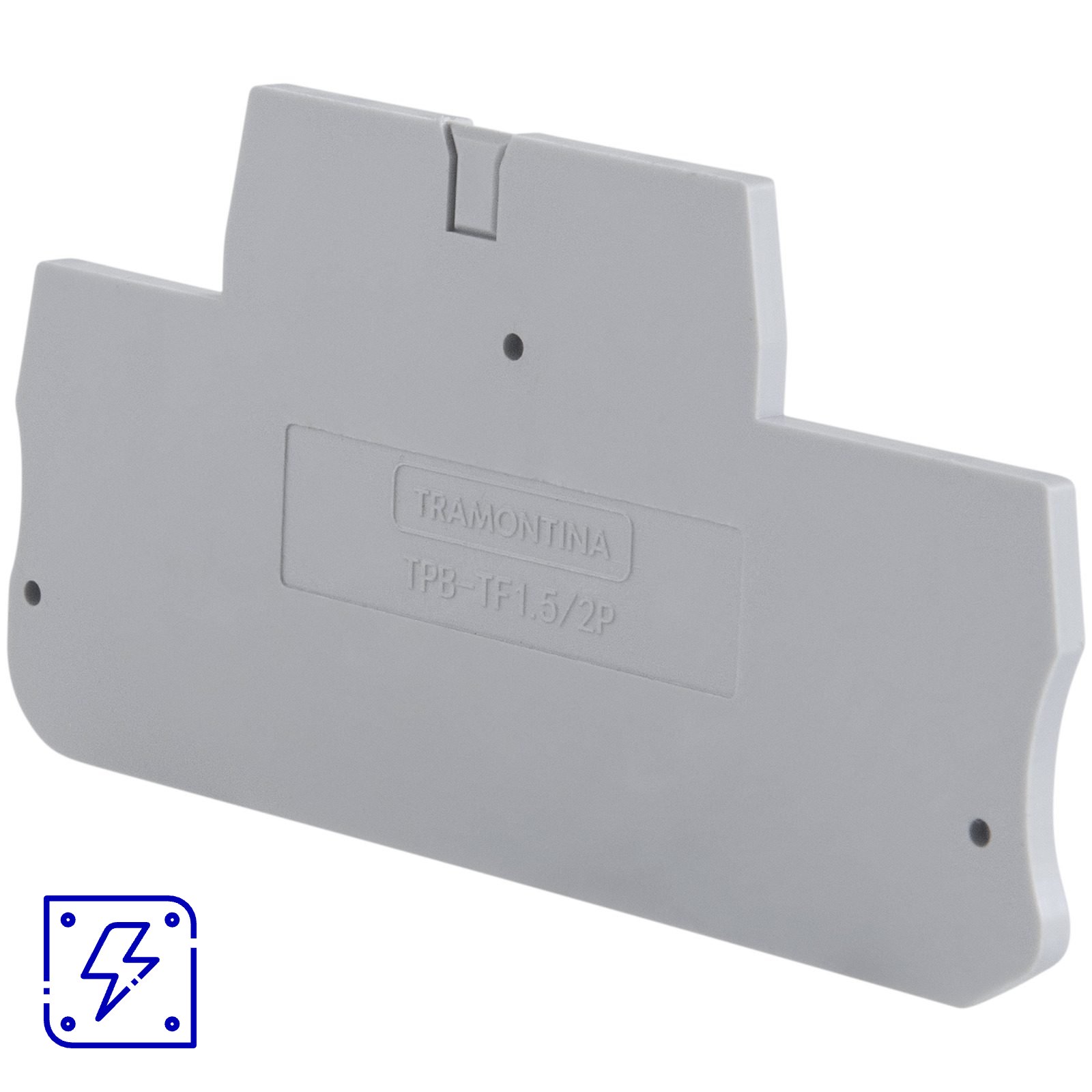 Tampa Lateral para Borne de Conexão Push-In 1,5 mm² com 2 Conexões Tramontina TPB-TF1.5/2P, 20 peças. 1 UNIDADES EMB.MINIMA
