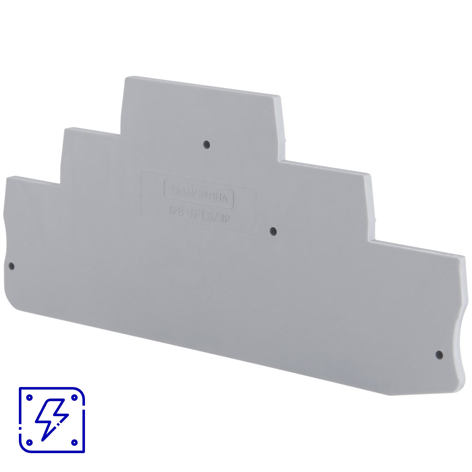Tampa Lateral para Borne de Conexão Push-In 1,5 mm² com 3 Conexões Tramontina TPB-TF1.5/3P , 20 peças. 1 UNIDADES EMB.MINIMA