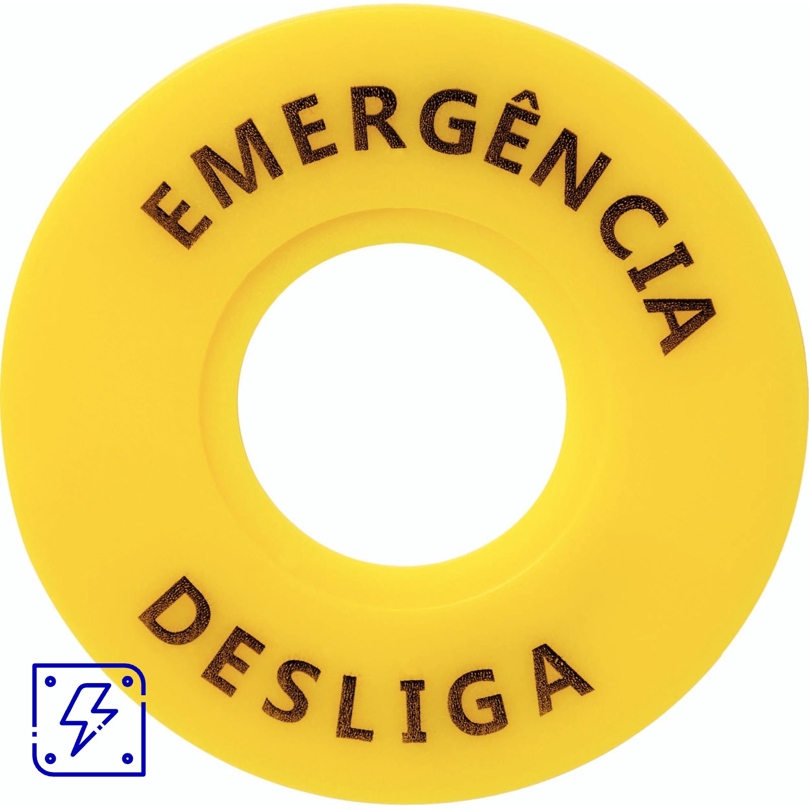 Identificador para Botão de Emergência Tramontina TRP2-BY9330 60 mm com Impressão 100 UN. EMB.MINIMA