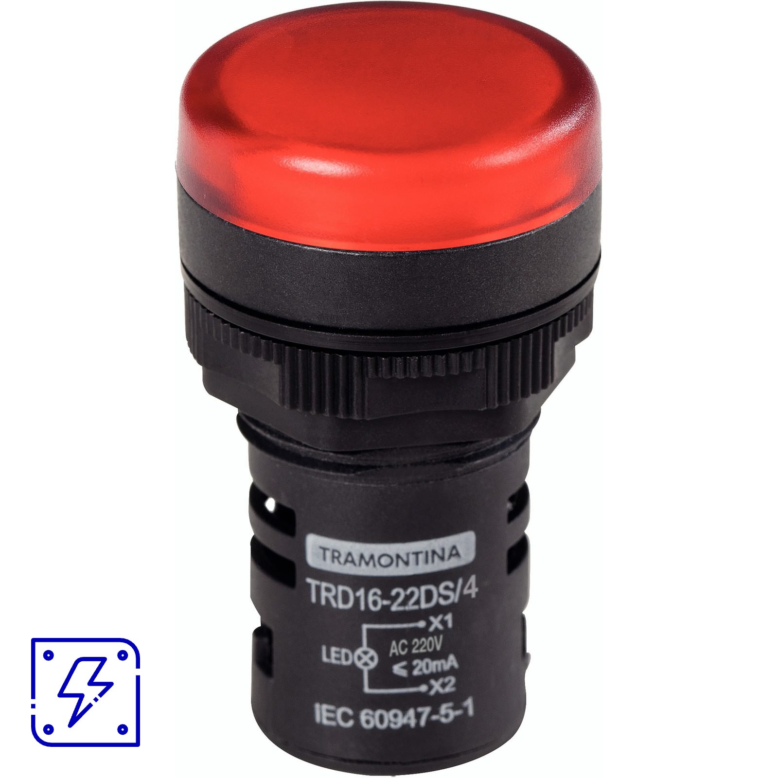 Sinalizador Tramontina TRD16-22DS/4 220 V Vermelho 10 UNIDADES EMB.MINIMA