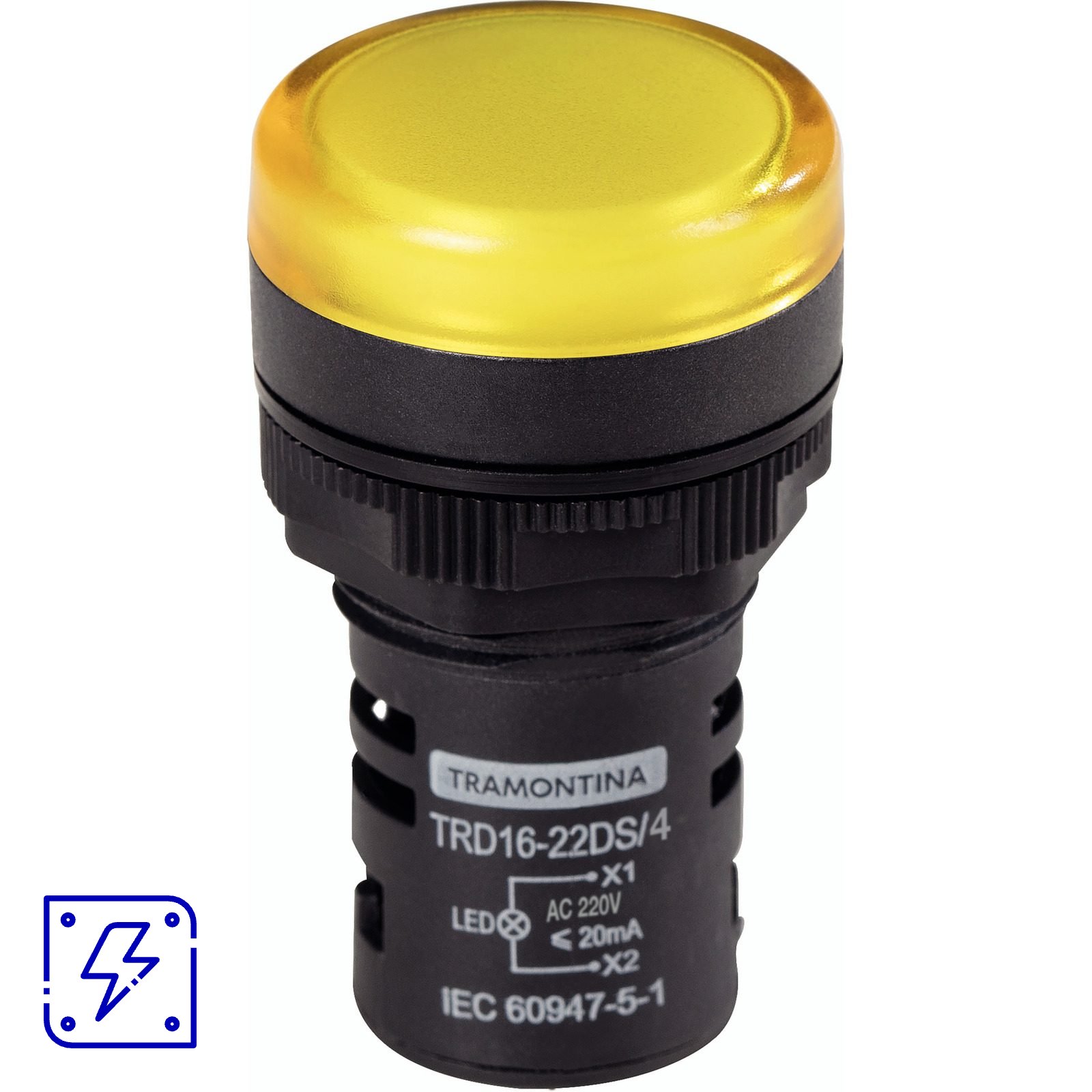 Sinalizador Tramontina TRD16-22DS/4 220 V Amarelo 10 UNIDADES EMB.MINIMA