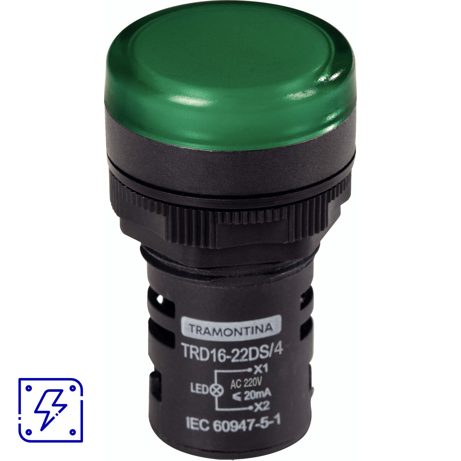 Sinalizador Tramontina TRD16-22DS/4 220 V Verde 10 UNIDADES EMB.MINIMA