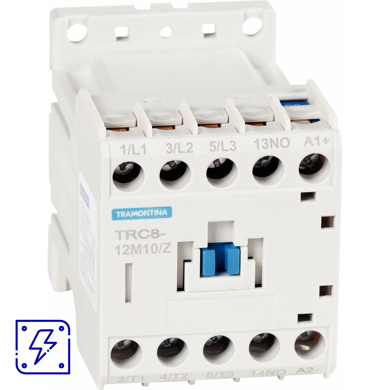 Mini Contator Tripolar Tramontina TRC 8-12M10/Z 12 A 24 Vcc 1NA 1 UNIDADES EMB.MINIMA