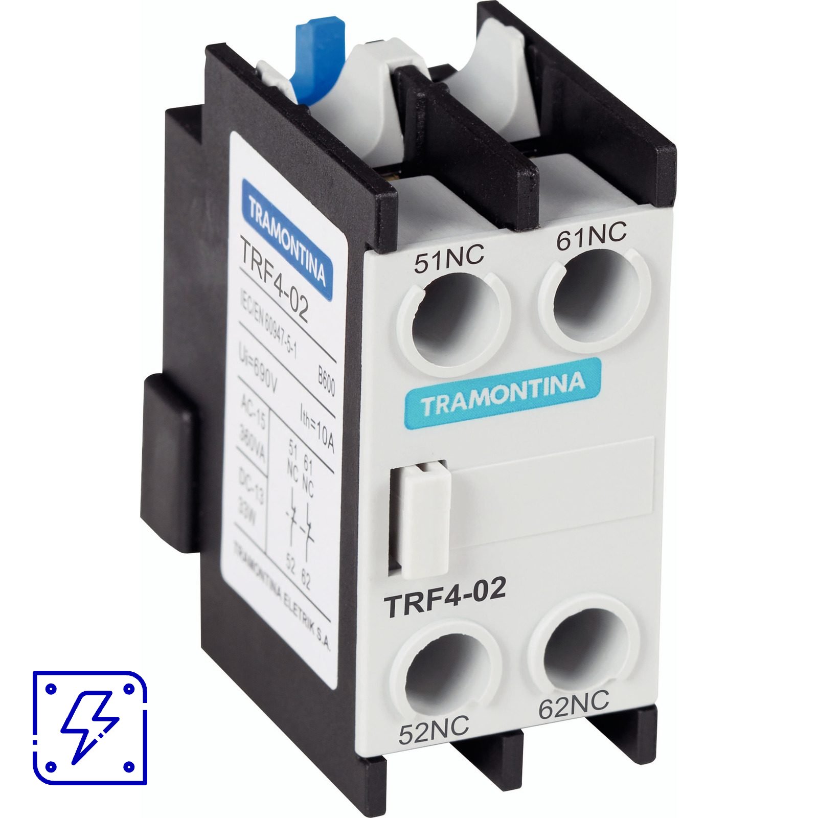 Contato Auxiliar Frontal para Contator Tramontina TRF4-02 2NF 10 UNIDADES EMB.MINIMA