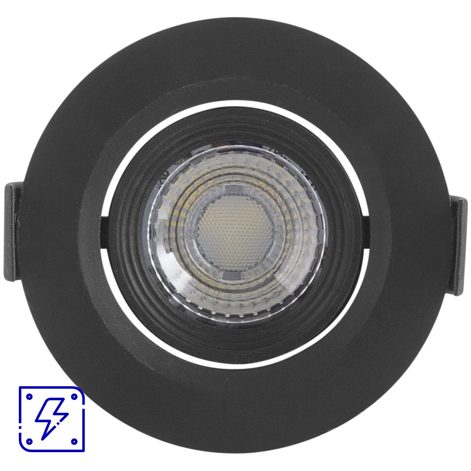 Spot Led Redondo 3 W 3000K Preto Tramontina 50 UNIDADES EMB.MINIMA