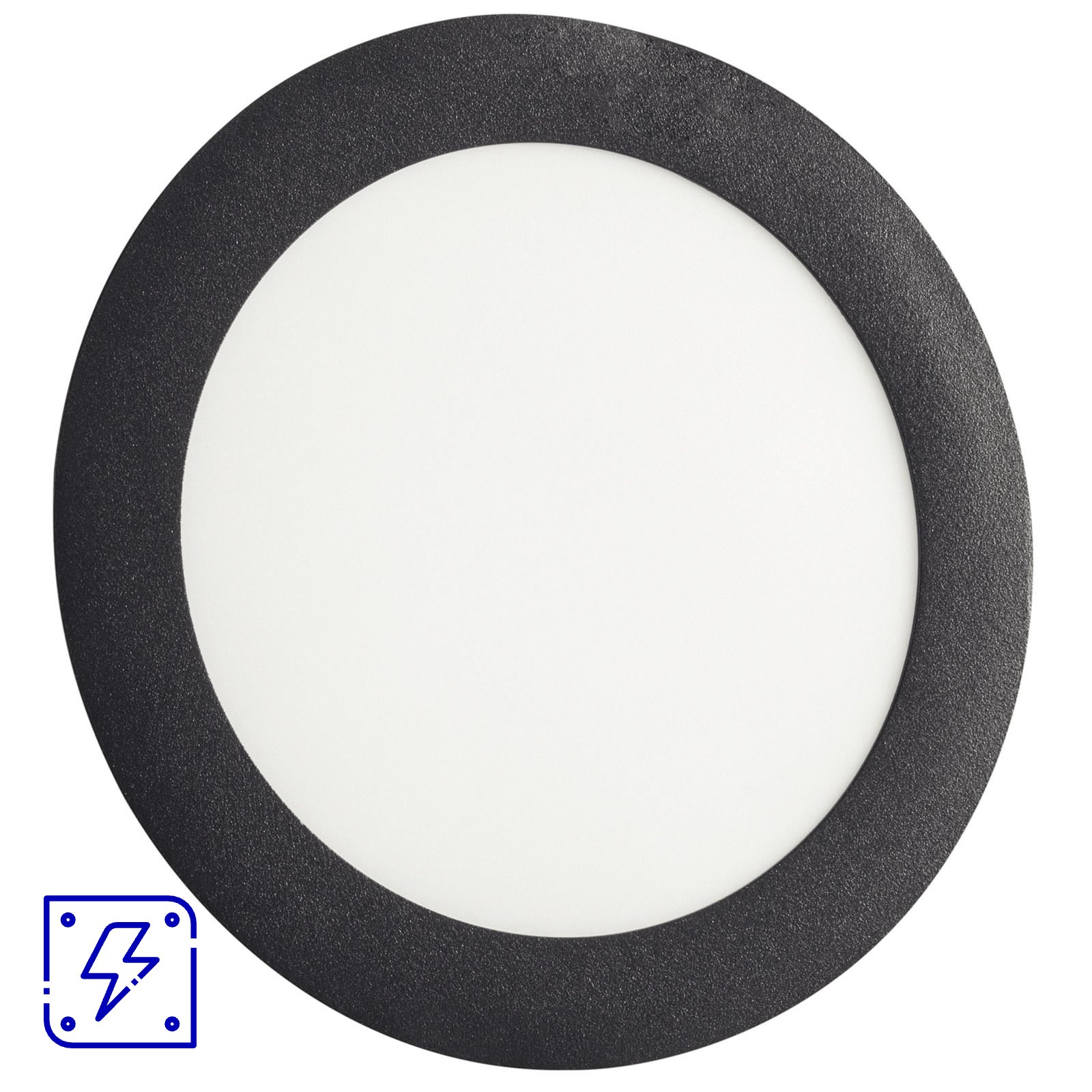 Plafon Fita LED Tramontina Redondo de Embutir Preto 12 W 6500 K Luz Branca 20 UNIDADES EMB.MINIMA