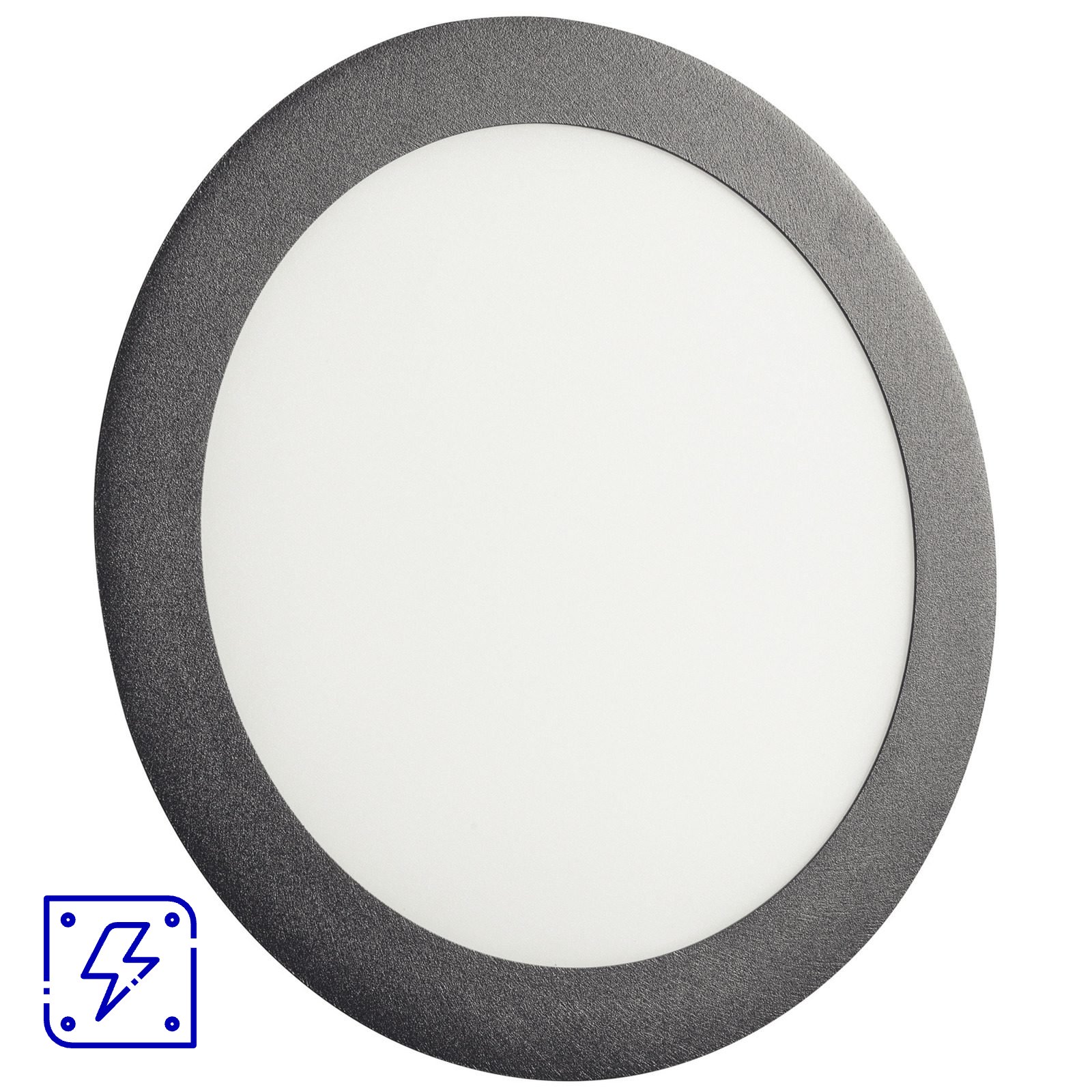 Plafon Fita LED Tramontina Redondo de Embutir Preto 18 W 4000 K 1250 lm Luz Neutra 1 UNIDADES EMB.MINIMA