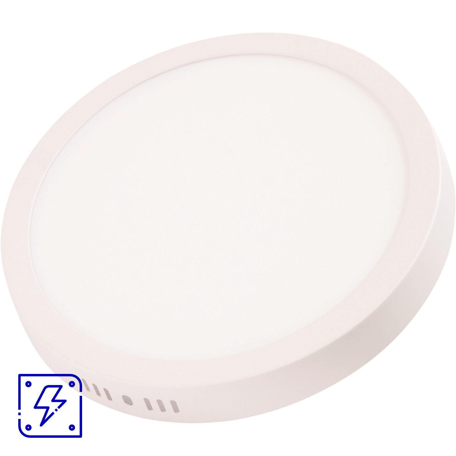 Plafon LED Tramontina Redondo de Sobrepor 18 W Bivolt 3000 K Luz Amarela 20 UNIDADES EMB.MINIMA