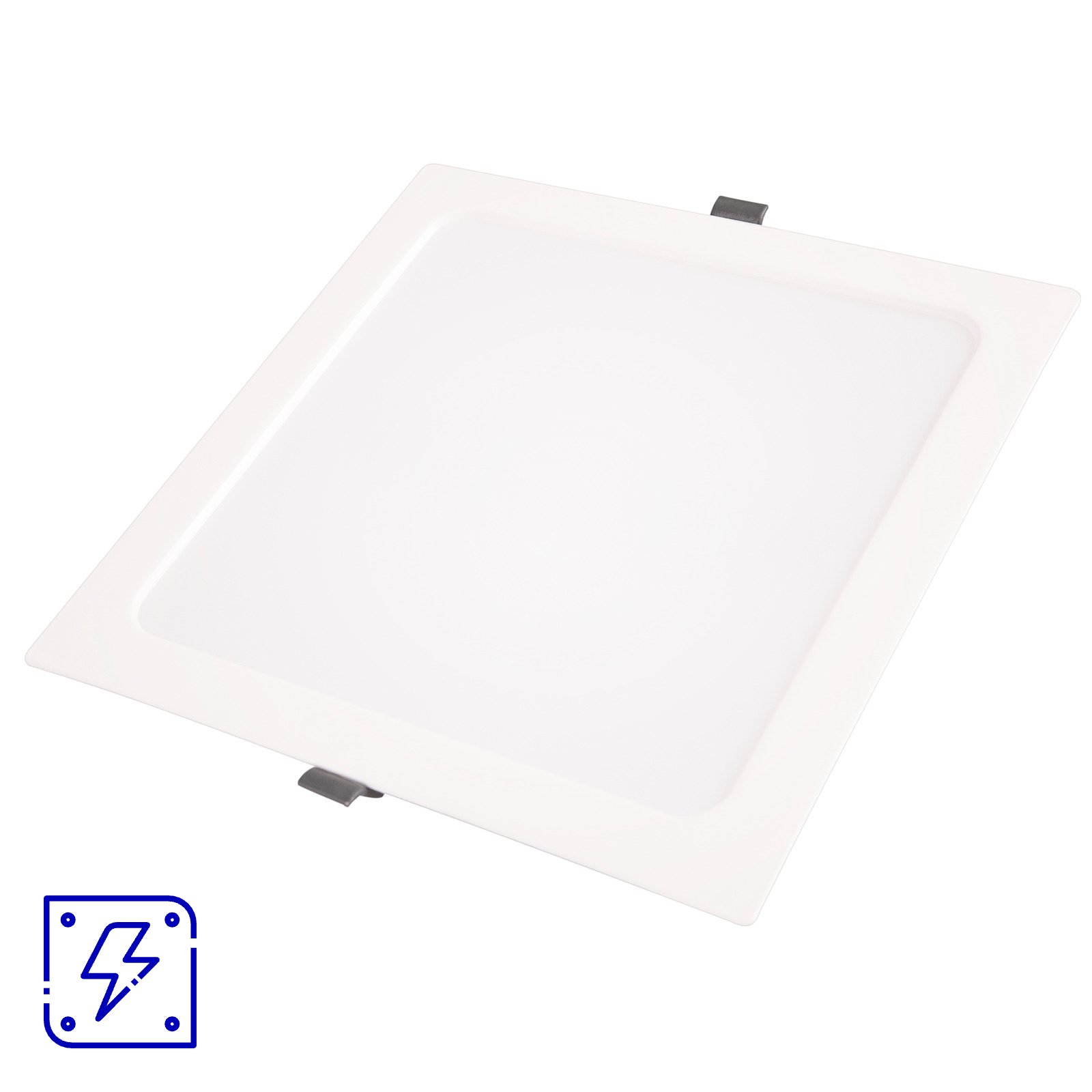 Plafon LED Tramontina Quadrado Backlight de Embutir 480 lm 6 W Bivolt 3000 K Luz Amarela 90 UNIDADES EMB.MINIMA