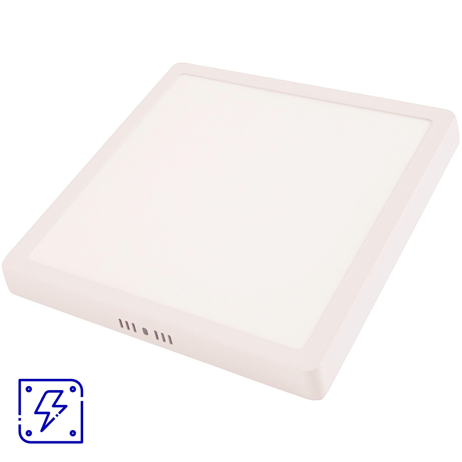 Plafon LED Tramontina Quadrado de Sobrepor 18 W 3000 K Luz Amarela 20 UNIDADES EMB.MINIMA