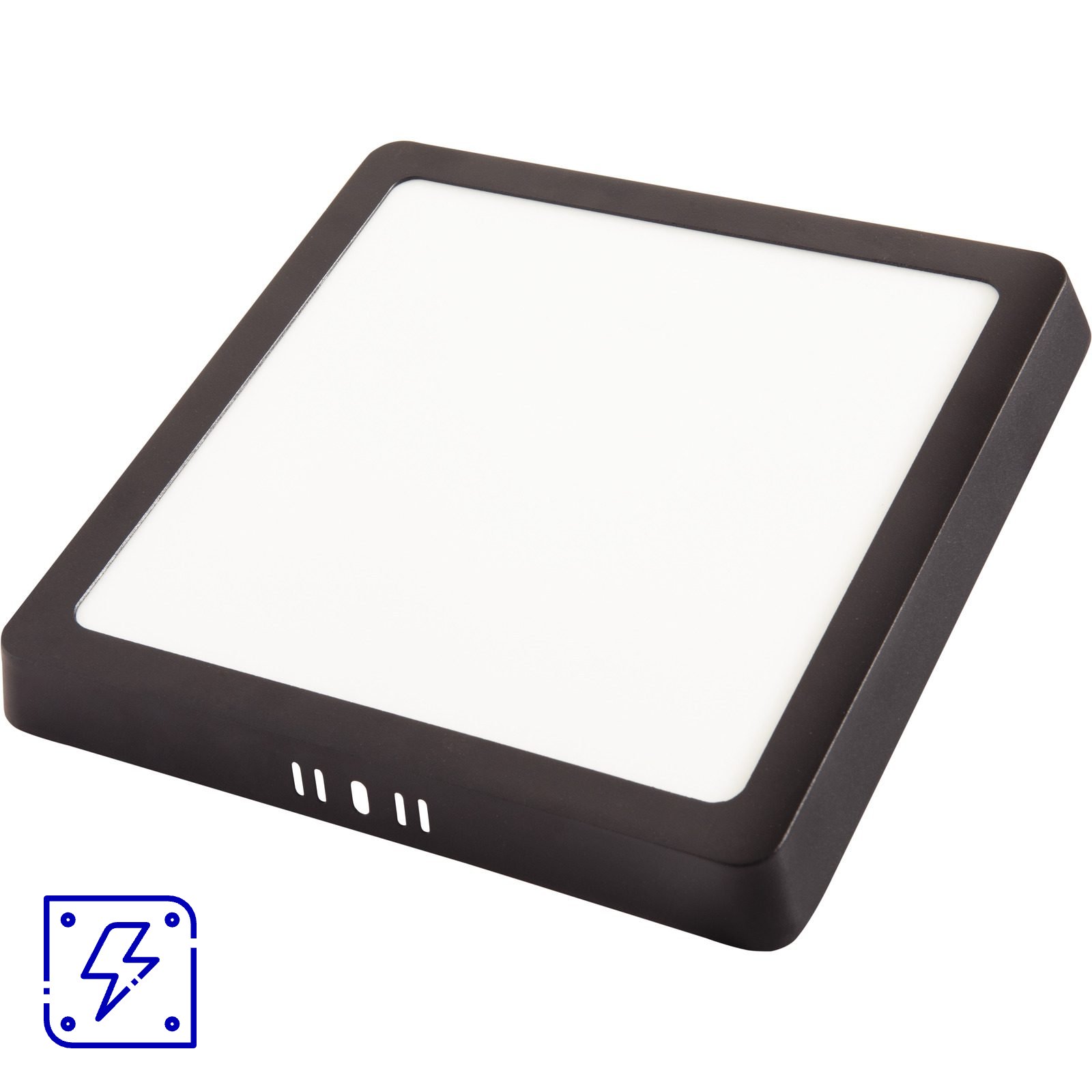 Plafon Fita LED Tramontina Quadrado de Sobrepor Preto 12 W 3000 K 840 lm Luz Amarela 20 UNIDADES EMB.MINIMA