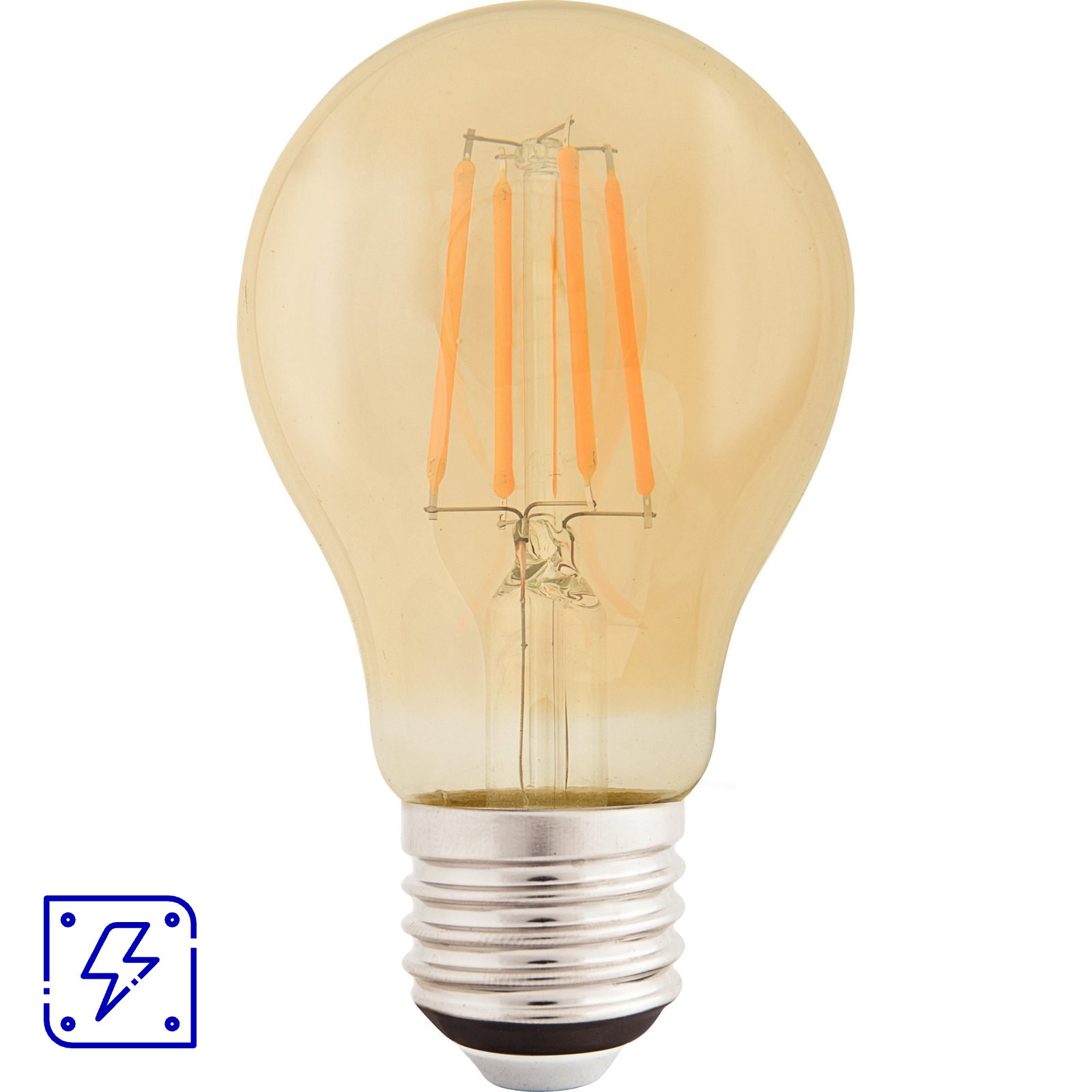 Lâmpada LED de Filamento Tramontina A60 4 W 2200 K luz Amarela em Vidro Âmbar 50 UNIDADES EMB.MINIMA