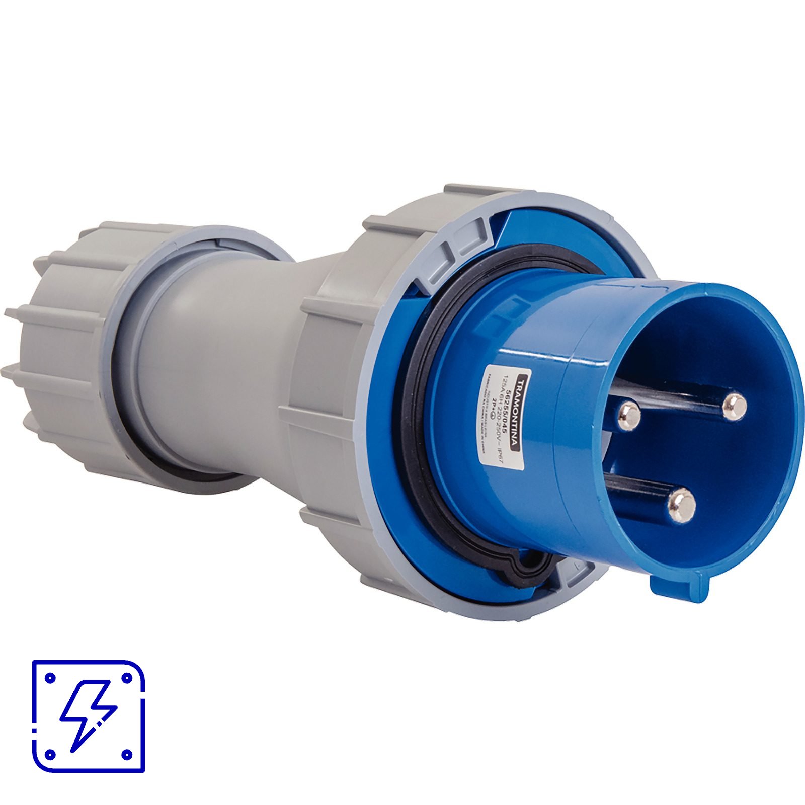 Plugue Móvel Industrial 2P+T 125 A 220-250 Vca 6 H Tramontina 1 UNIDADES EMB.MINIMA