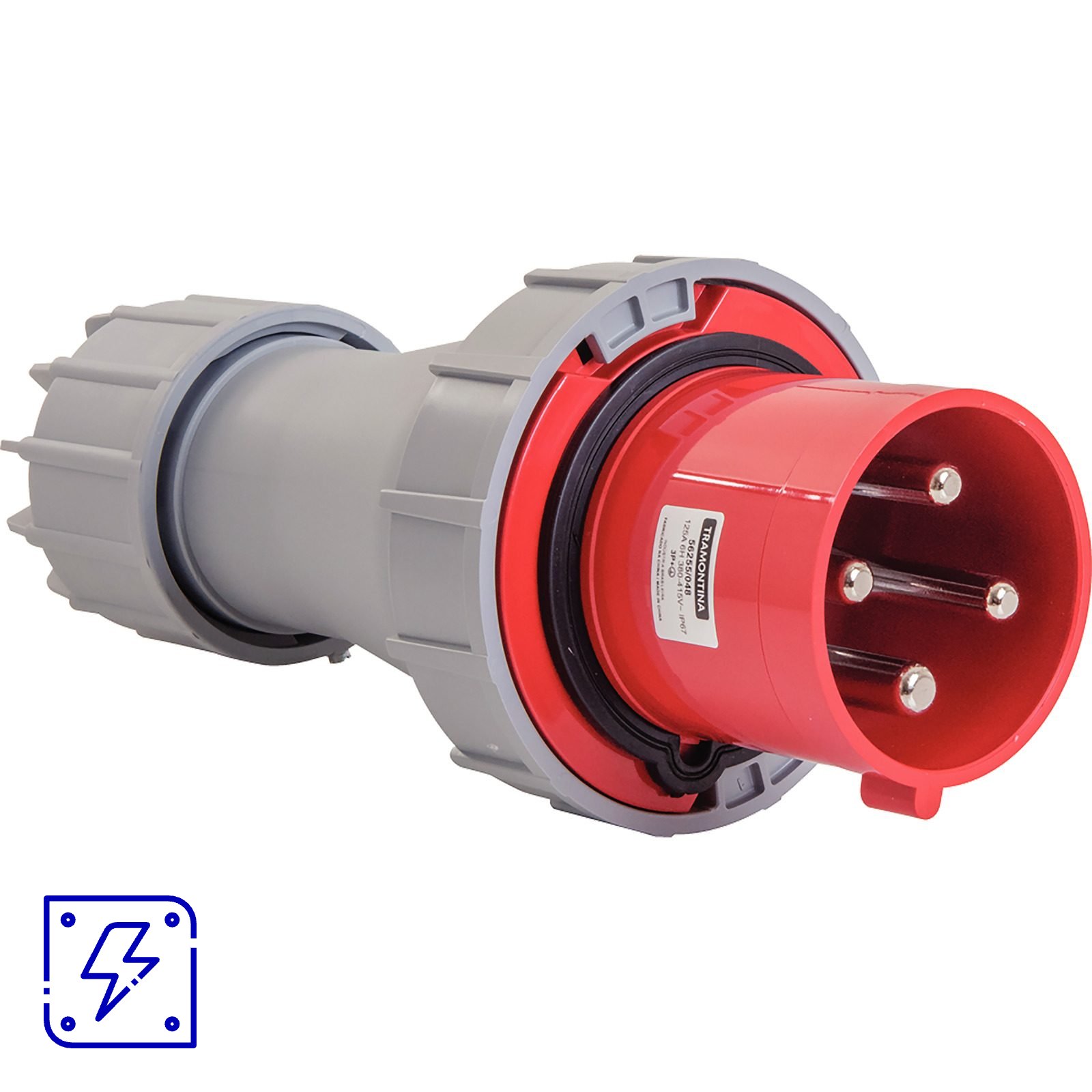 Plugue Móvel Industrial 3P+T 125 A 380-415 Vca 6 H Tramontina 1 UNIDADES EMB.MINIMA