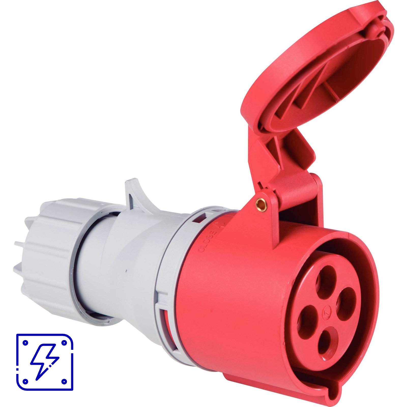 Tomada de Acoplamento Industrial 3P+T 32 A 380-415 Vca 6 H Tramontina 10 UNIDADES EMB.MINIMA