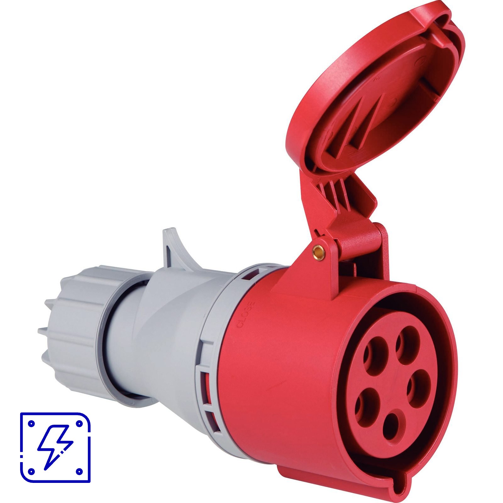 Tomada de Acoplamento Industrial 3P+N+T 32 A 380-415 Vca 6 H Tramontina 10 UNIDADES EMB.MINIMA