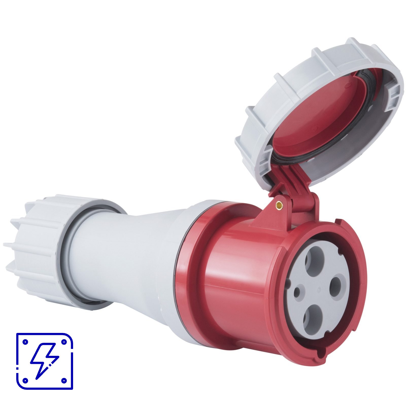 Tomada de Acoplamento Industrial 2P+T Tramontina 125 A 380-415 V 6 H IP67 6 UNIDADES EMB.MINIMA