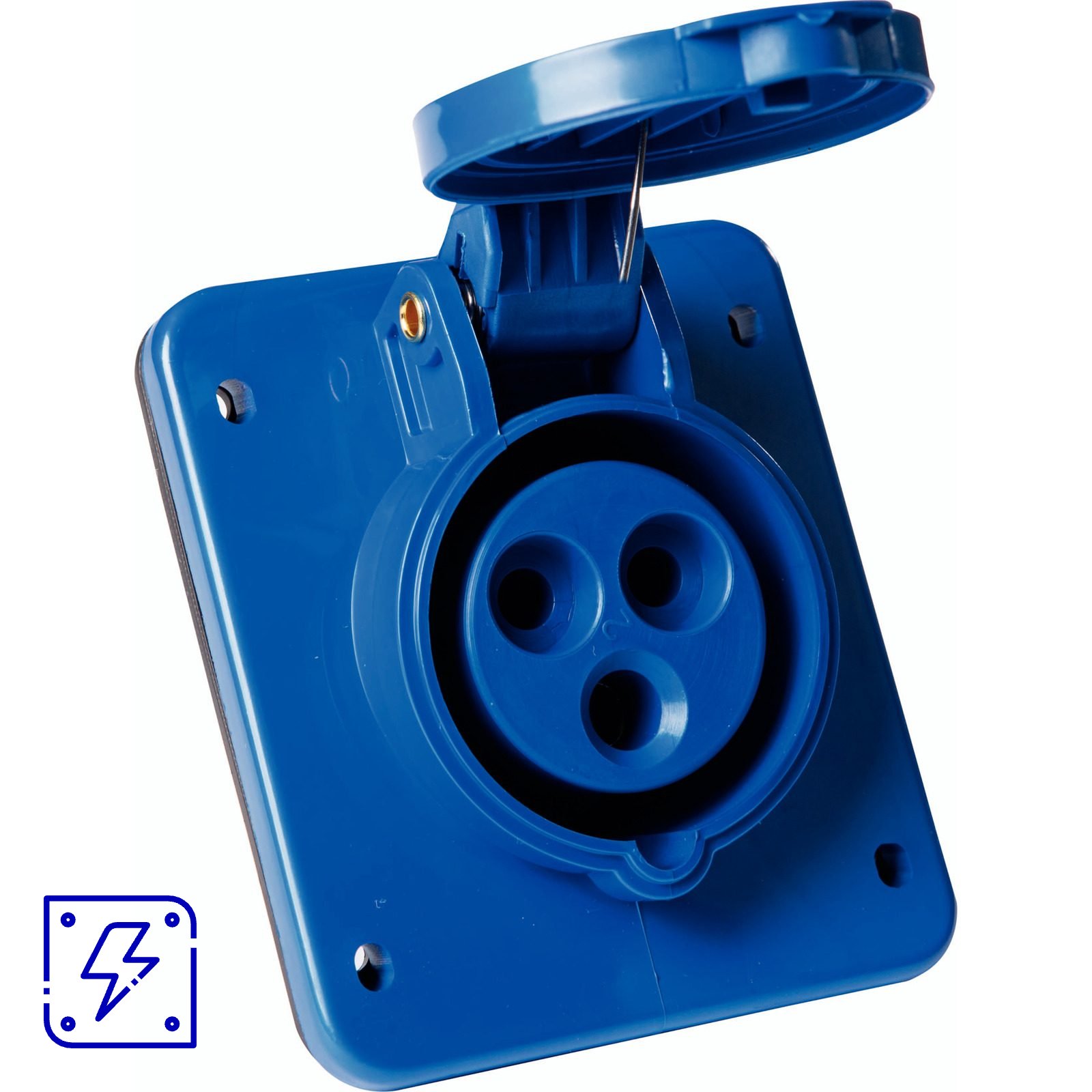 Tomada de Embutir Industrial 2P+T 16 A 220-250 Vca 6 H Tramontina 10 UNIDADES EMB.MINIMA