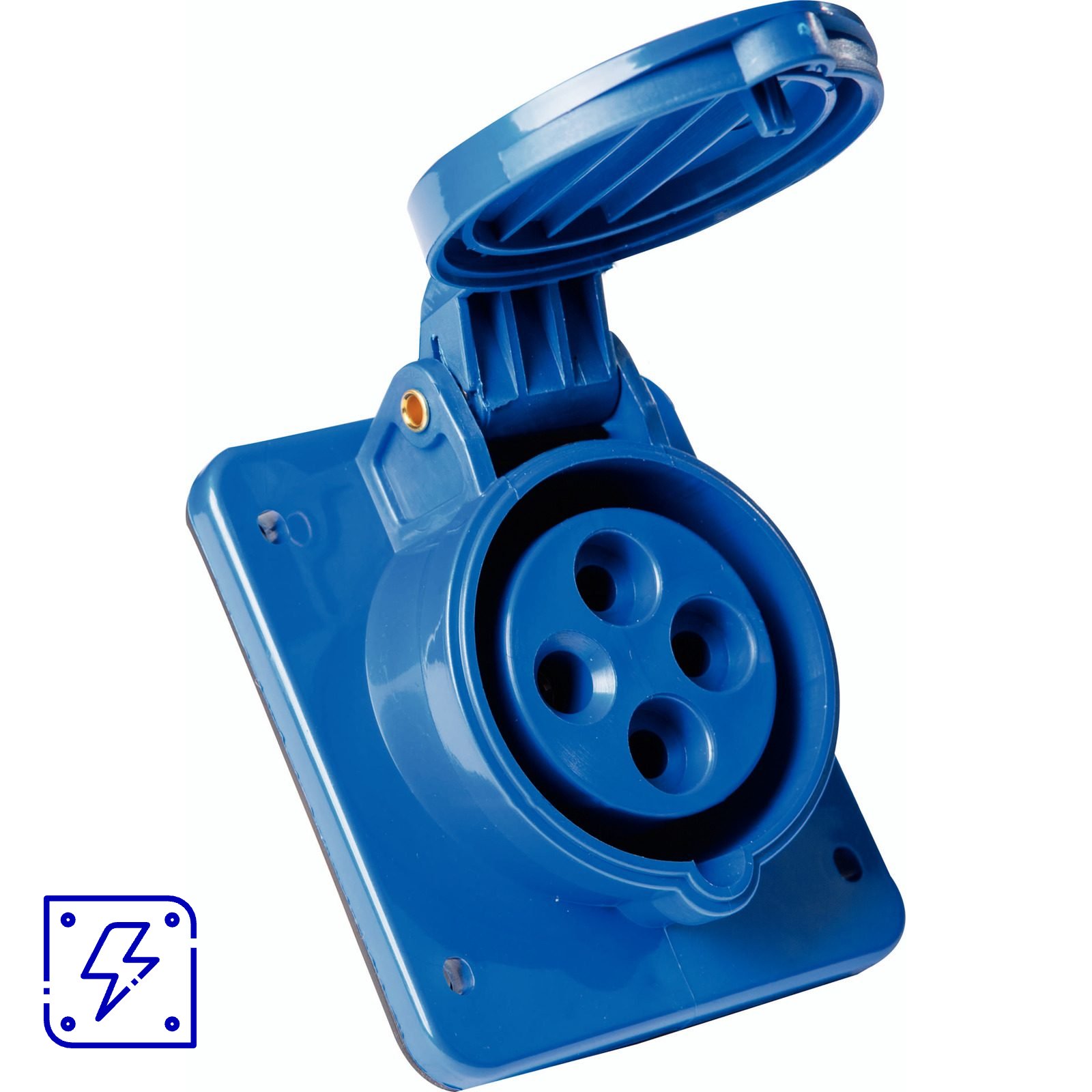 Tomada de Embutir Industrial 3P+T 16 A 220-250 Vca 9 H Tramontina 10 UNIDADES EMB.MINIMA