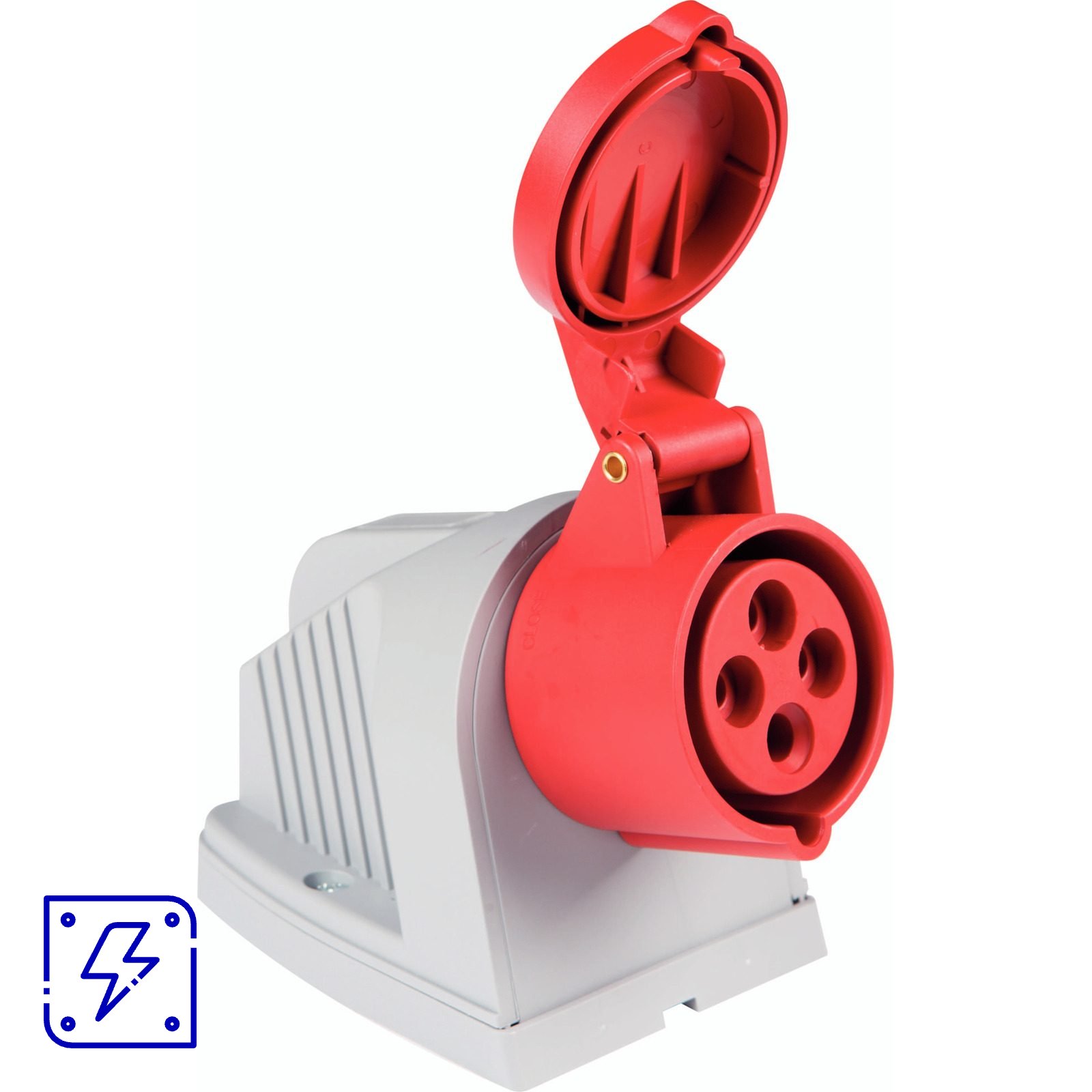 Tomada de Sobrepor Industrial 3P+T 16 A 380-415 Vca 6 H Tramontina 10 UNIDADES EMB.MINIMA