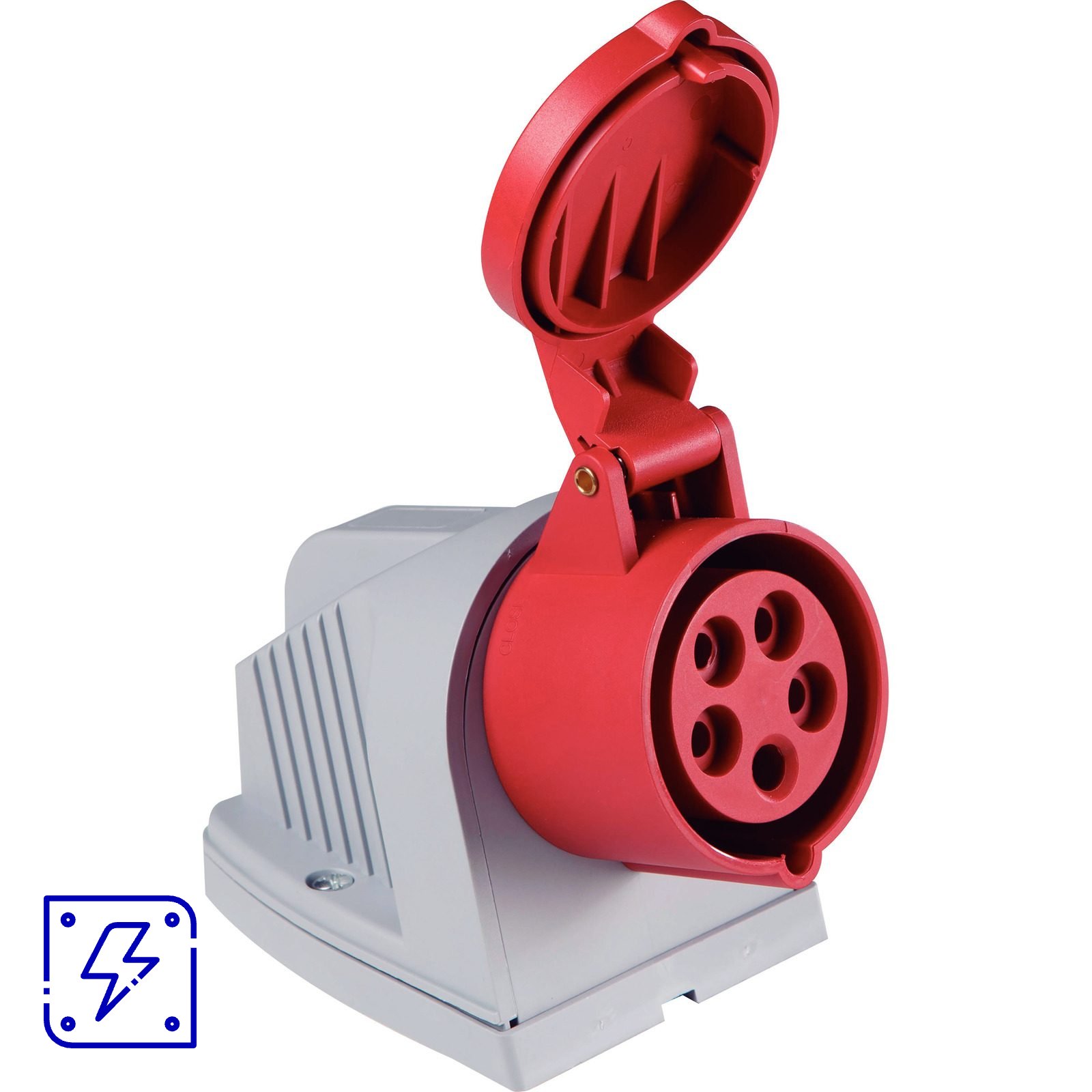 Tomada de Sobrepor Industrial 3P+N+T 32 A 380-415 Vca 6 H Tramontina 10 UNIDADES EMB.MINIMA