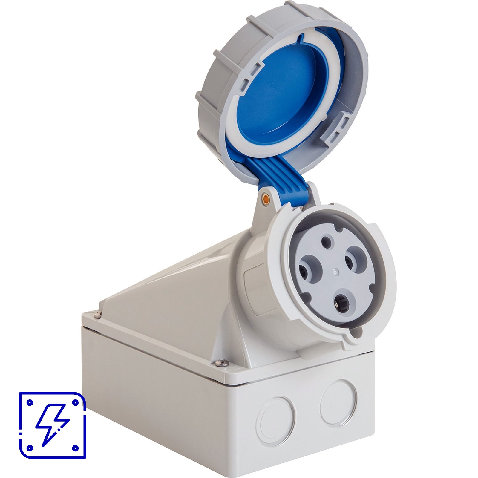 Tomada de Sobrepor Industrial 2P+T 63 A 220-250 Vca 6 H Tramontina 1 UNIDADES EMB.MINIMA
