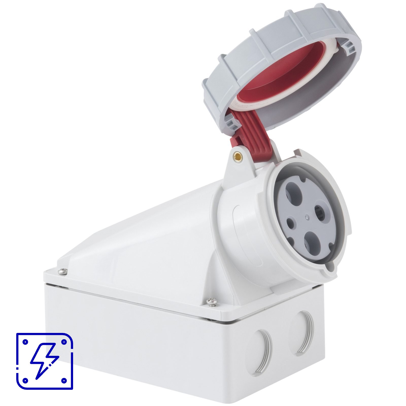 Tomada de Sobrepor Tramontina 2P+T 63 A 380-415 V 06h IP67 10 UNIDADES EMB.MINIMA