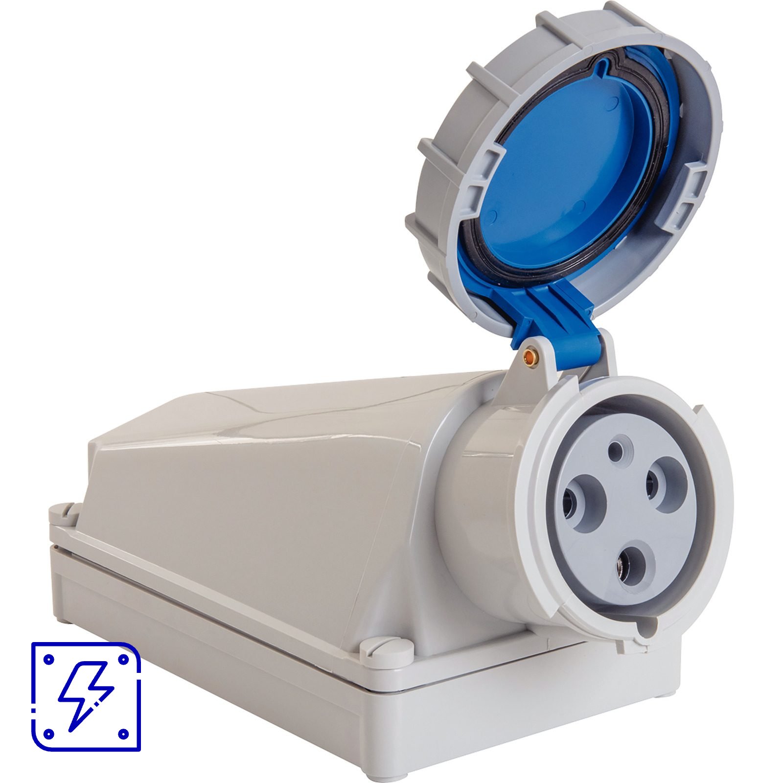 Tomada de Sobrepor Industrial 2P+T 125 A 220-250 Vca 6 H Tramontina 1 UNIDADES EMB.MINIMA