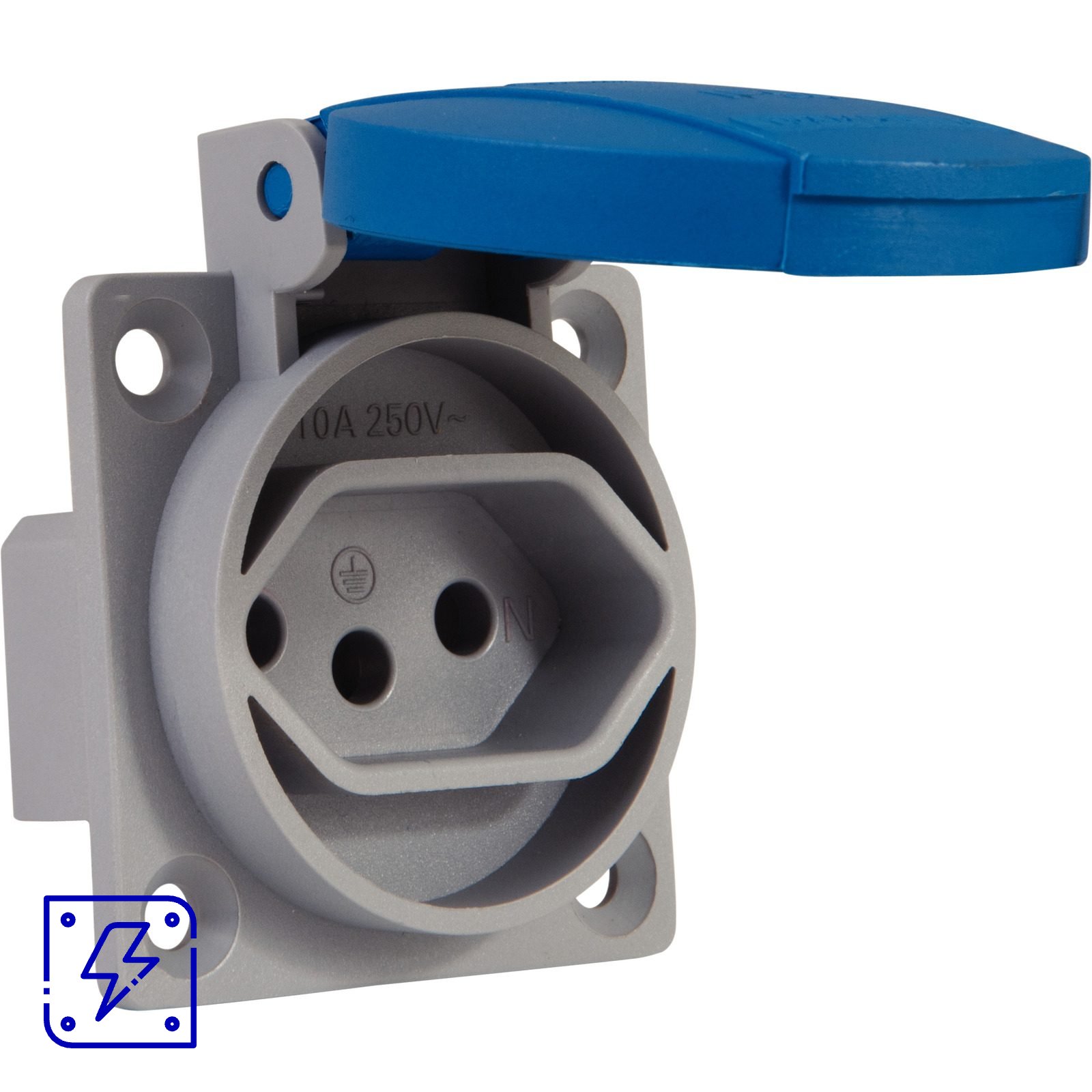 Tomada Industrial Monofásica 20 A 250 V Tramontina 10 UNIDADES EMB.MINIMA