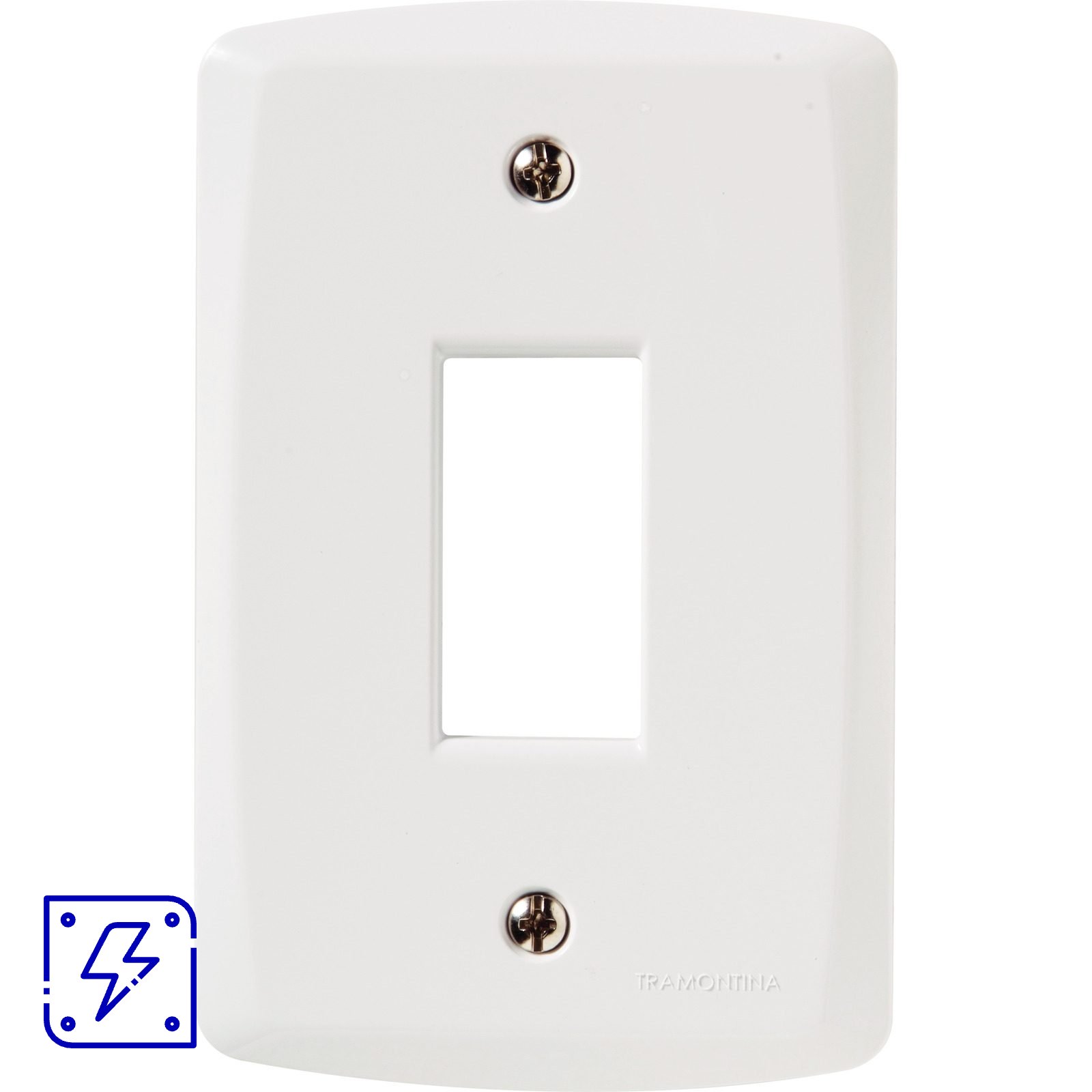 Placa Vertical 1 Posto 4x2 Tramontina Lux² Branca 20 UNIDADES EMB.MINIMA