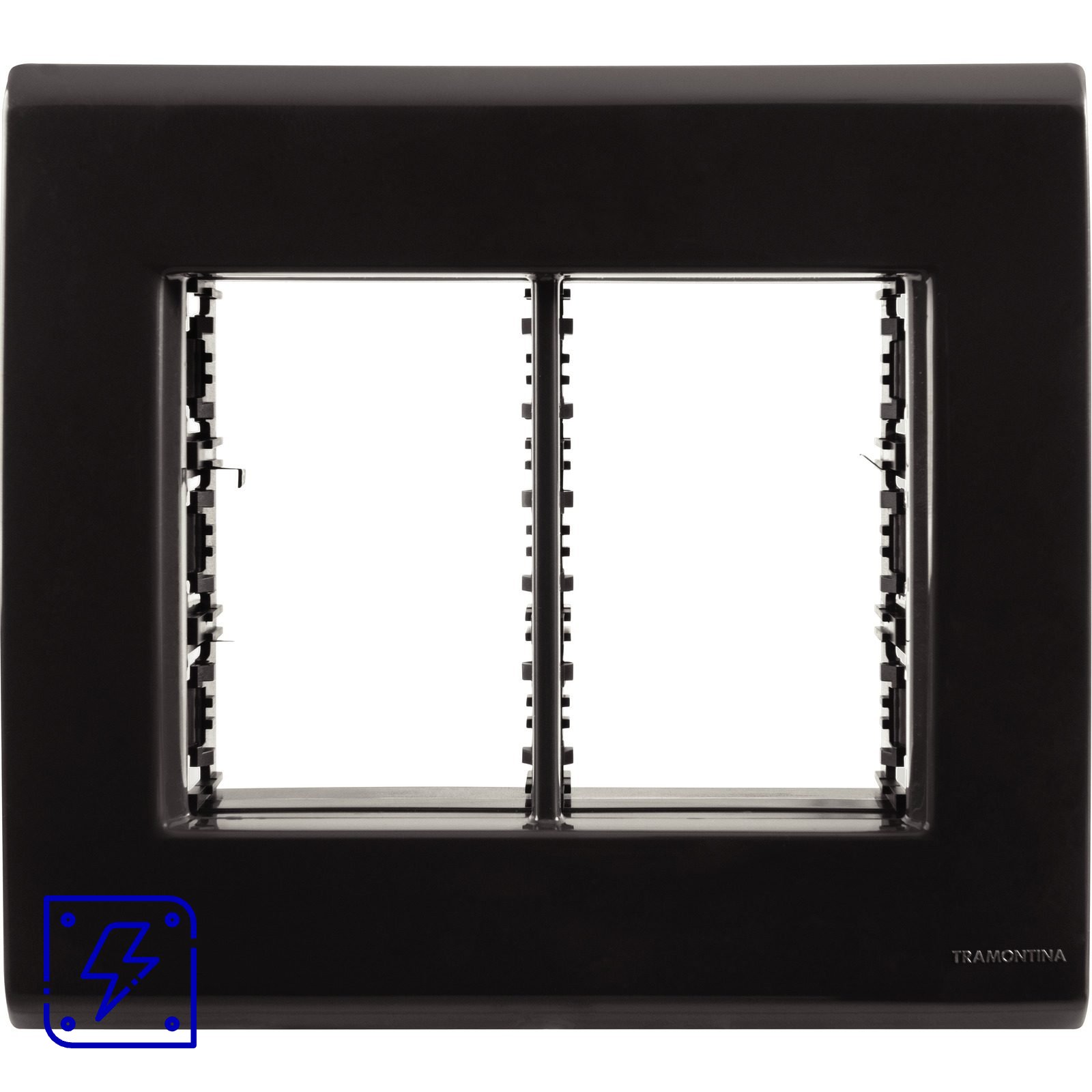 Placa 6 Postos 4x4 Tramontina Liz Grafite 20 UNIDADES EMB.MINIMA