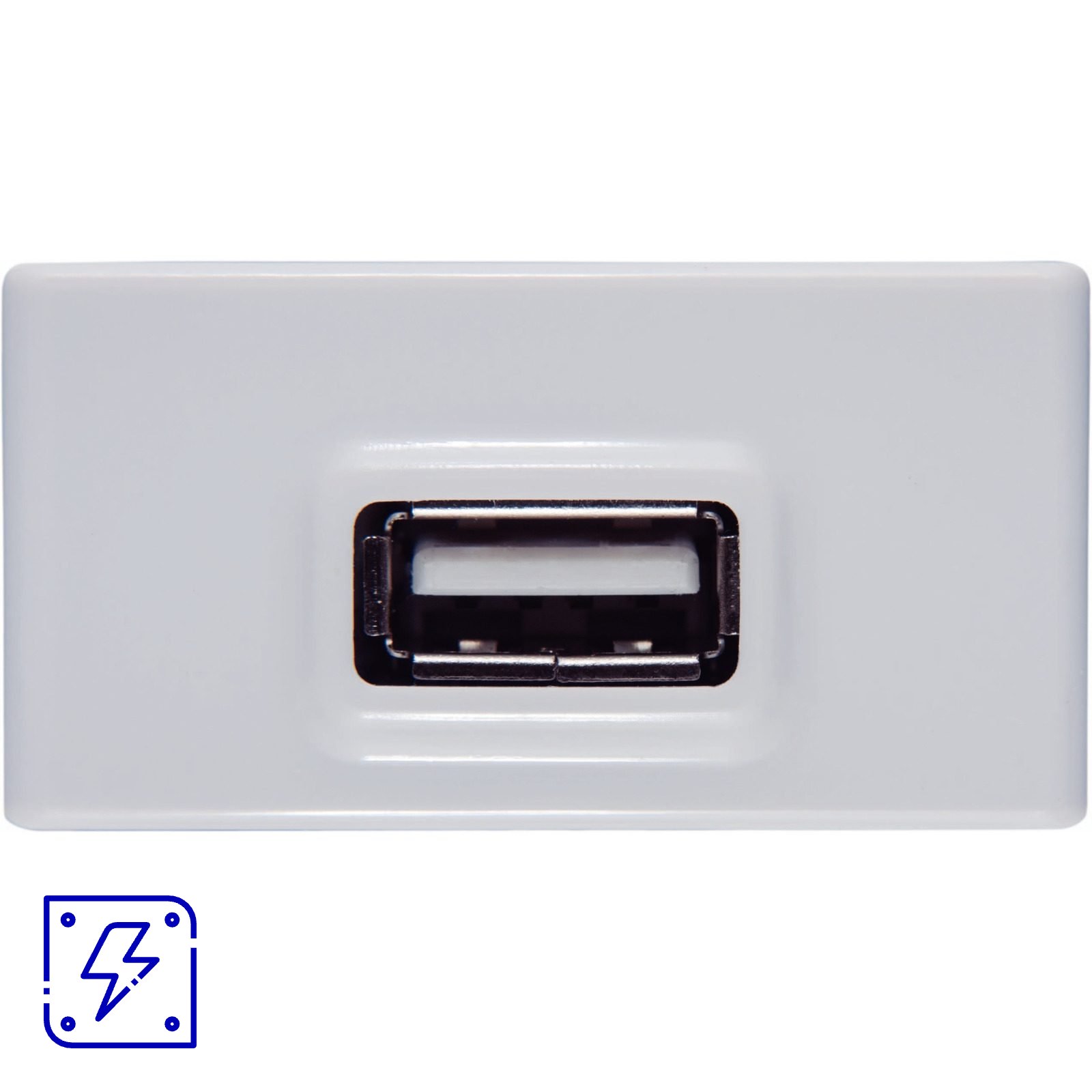 Tomada USB 1 A Bivolt Tramontina Branco 5 UNIDADES EMB.MINIMA