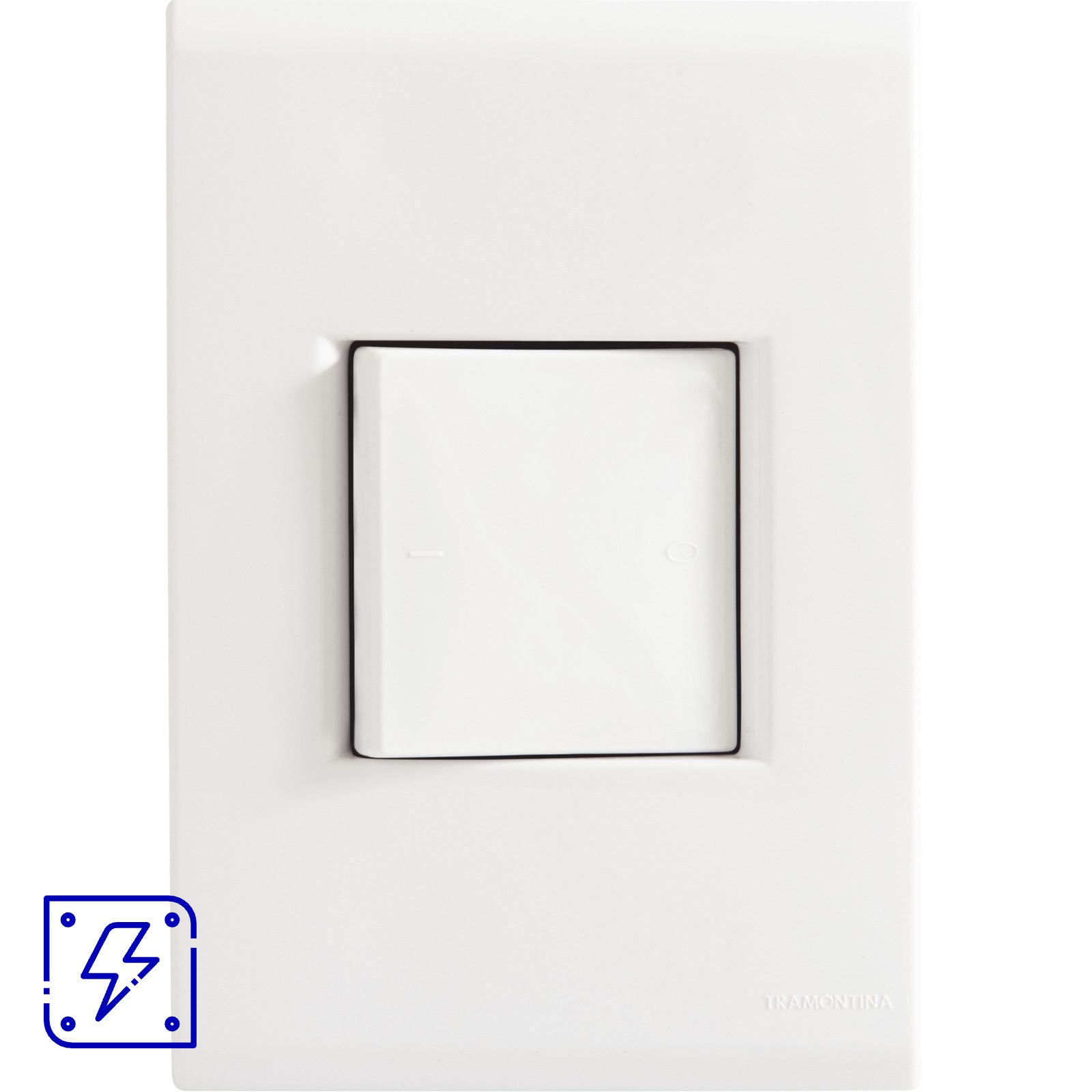 Conjunto 4x2 com 1 Interruptor Bipolar Tramontina Liz 25 A 250 V Branco 10 UNIDADES EMB.MINIMA