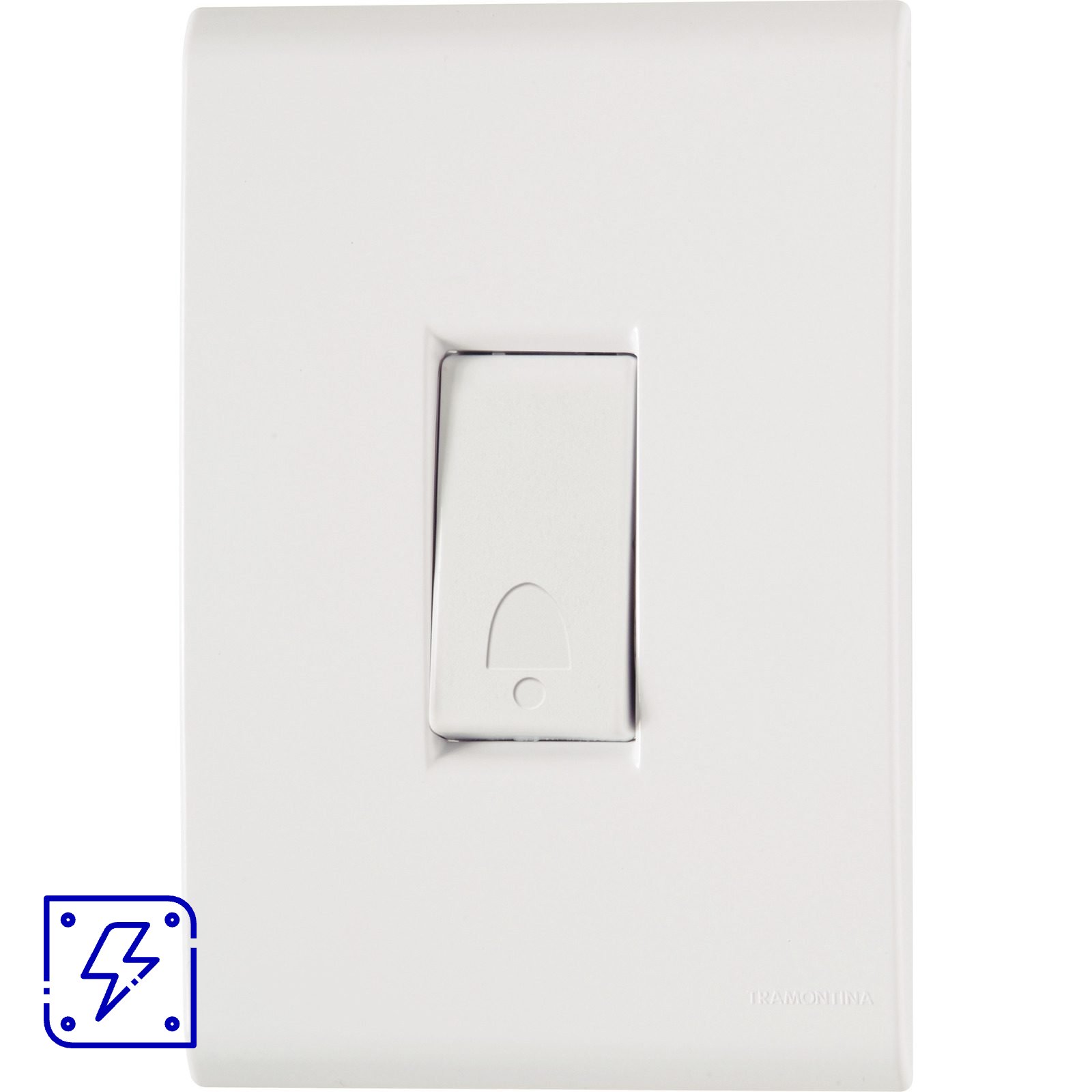 Conjunto 4x2 com 1 Pulsador Campainha Tramontina Liz 10 A 250 V Branco 10 UNIDADES EMB.MINIMA