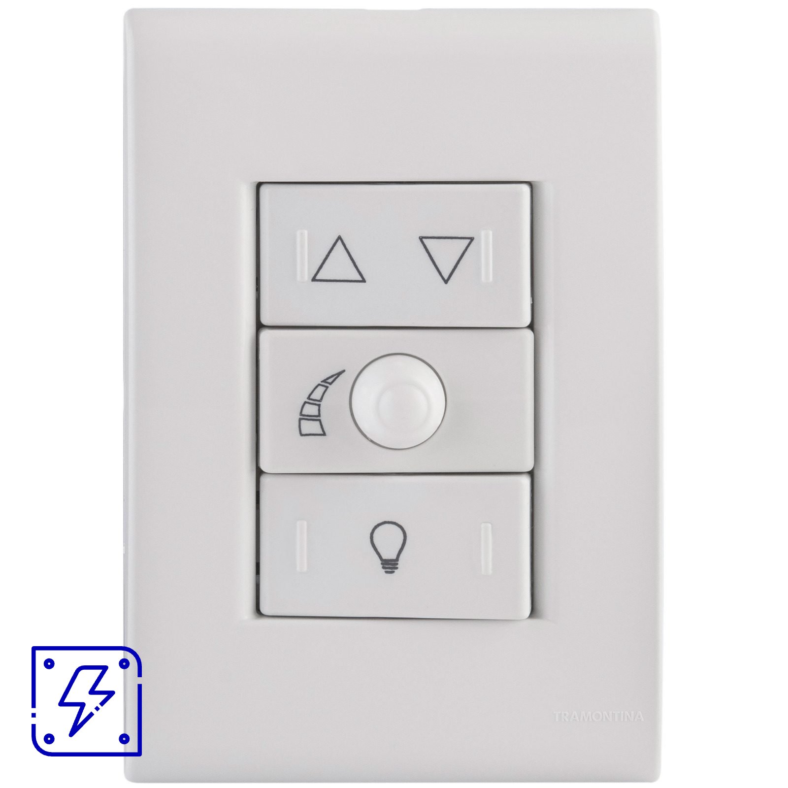 Conjunto 4x2 Variador de Ventilador Bivolt Tramontina Liz Branco 2 UNIDADES EMB.MINIMA