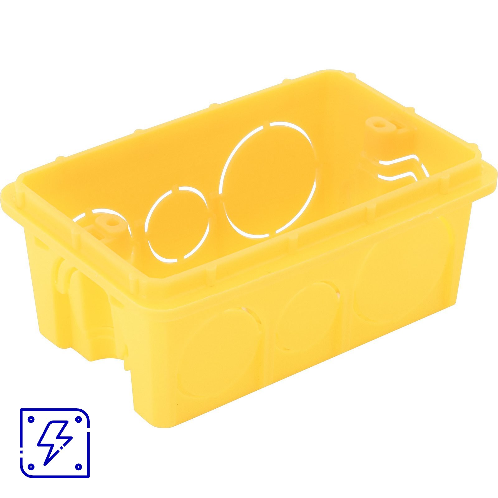 Caixa de Embutir 4x2 Retangular Tramontina Amarela Alta 25 UNIDADES EMB.MINIMA