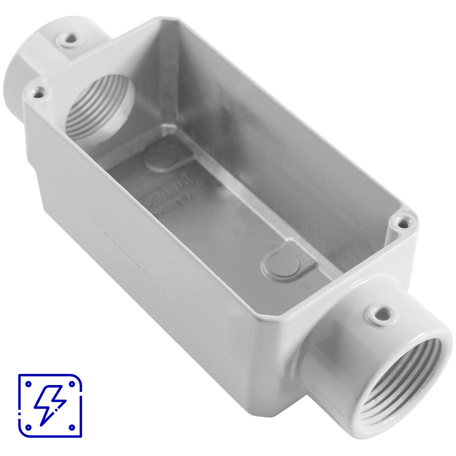 Condulete Fixo 1" Tipo C Tramontina com Rosca BSP com Pintura Eletrostática sem Tampa 12 UNIDADES EMB.MINIMA