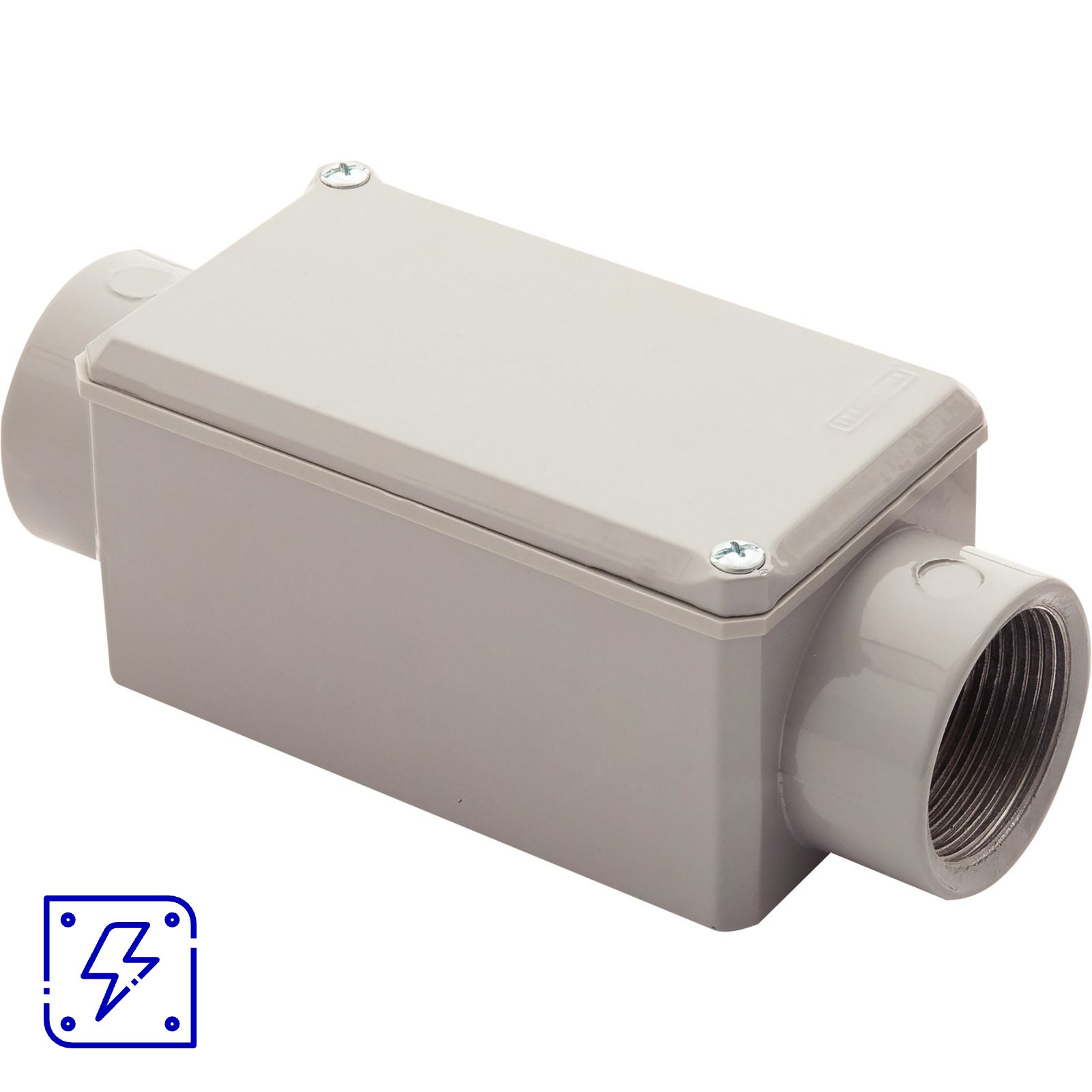 Condulete Fixo 1.1/4" Tipo C Tramontina com Tampa com Rosca BSP e com Pintura Eletrostática 6 UNIDADES EMB.MINIMA