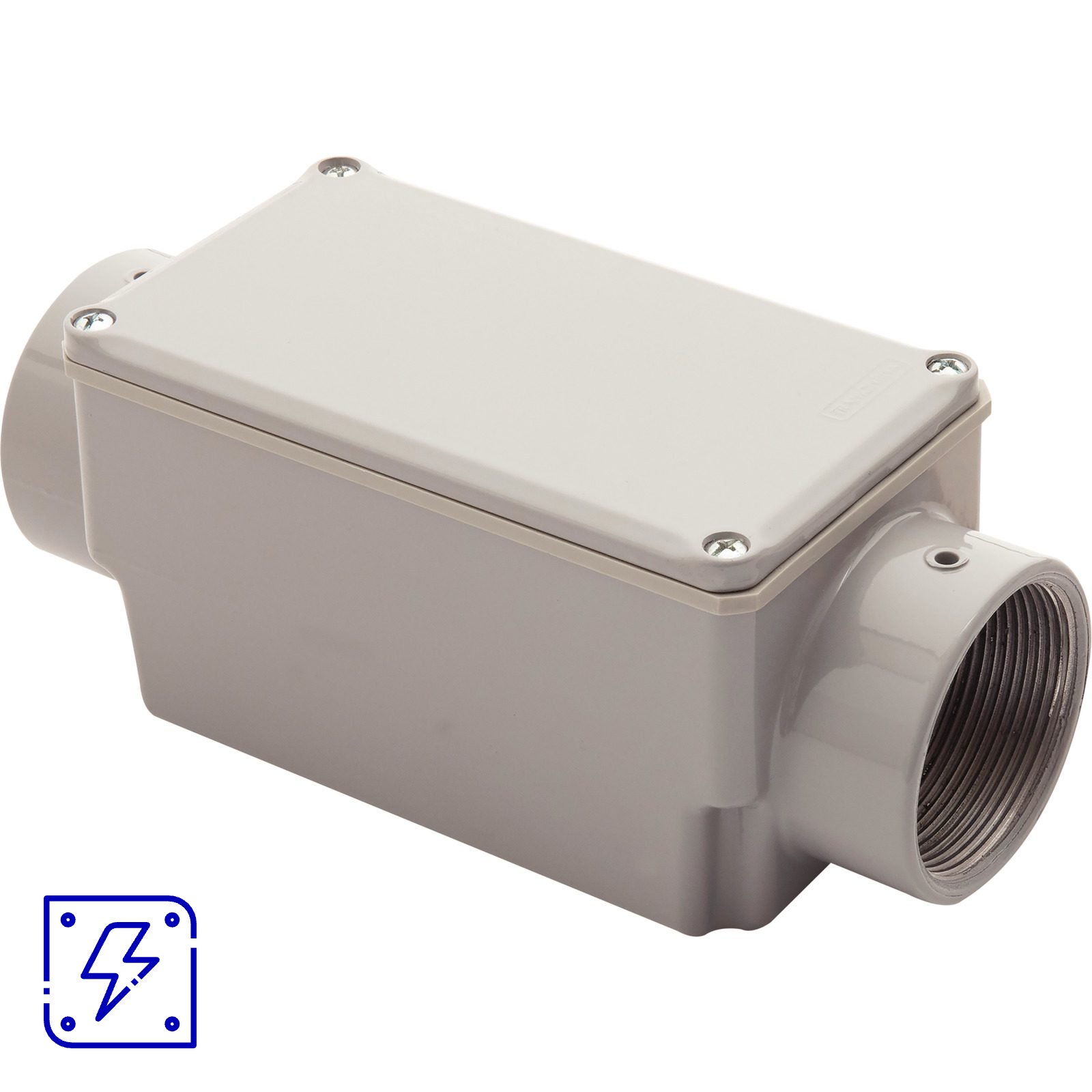Condulete Fixo 2" Tipo C Tramontina com Tampa com Rosca BSP e com Pintura Eletrostática 6 UNIDADES EMB.MINIMA