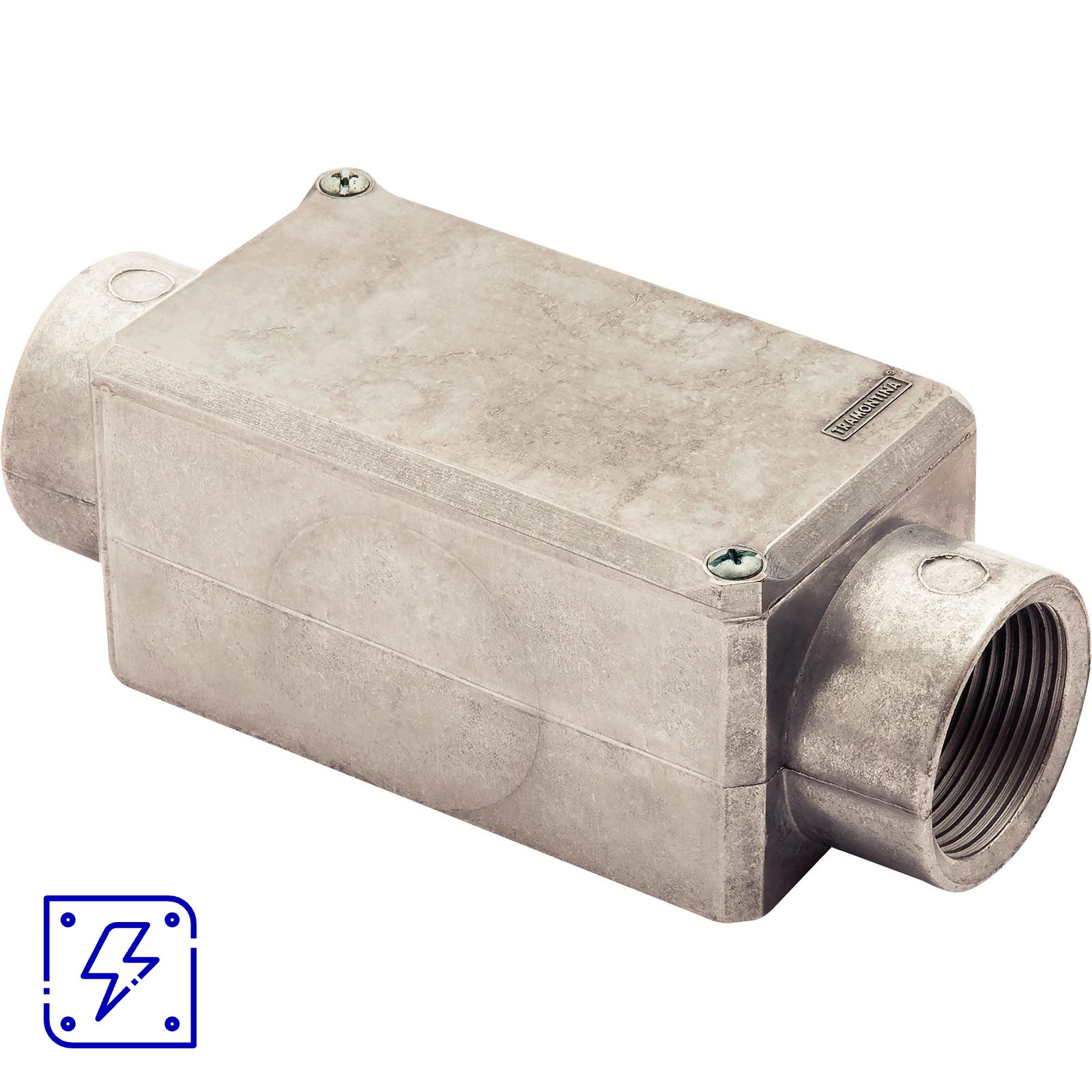 Condulete Fixo 1.1/2" Tipo C Tramontina com Rosca BSP e com Tampa 6 UNIDADES EMB.MINIMA