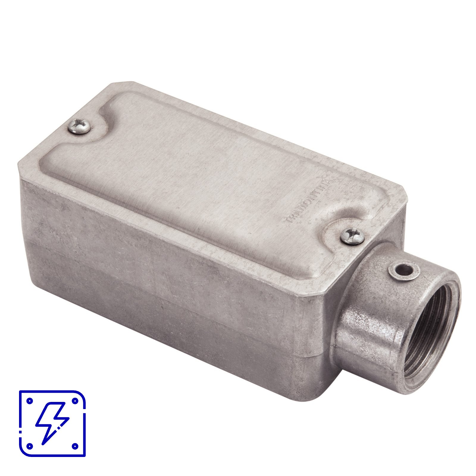 Condulete Fixo 3/4" Tramontina Tipo E com Rosca BSP e com Tampa Estampada 12 UNIDADES EMB.MINIMA