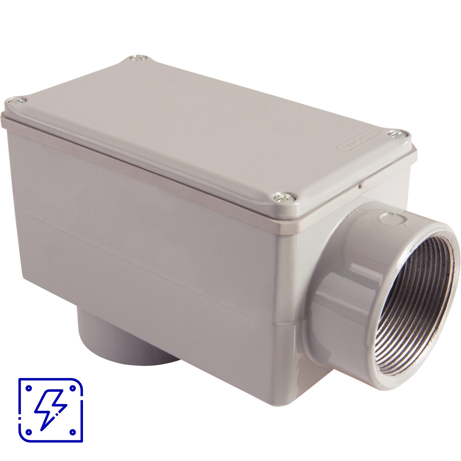 Condulete Fixo 2" Tipo LB Tramontina com Tampa e Rosca NPT com Pintura Eletrostática a Pó 6 UNIDADES EMB.MINIMA