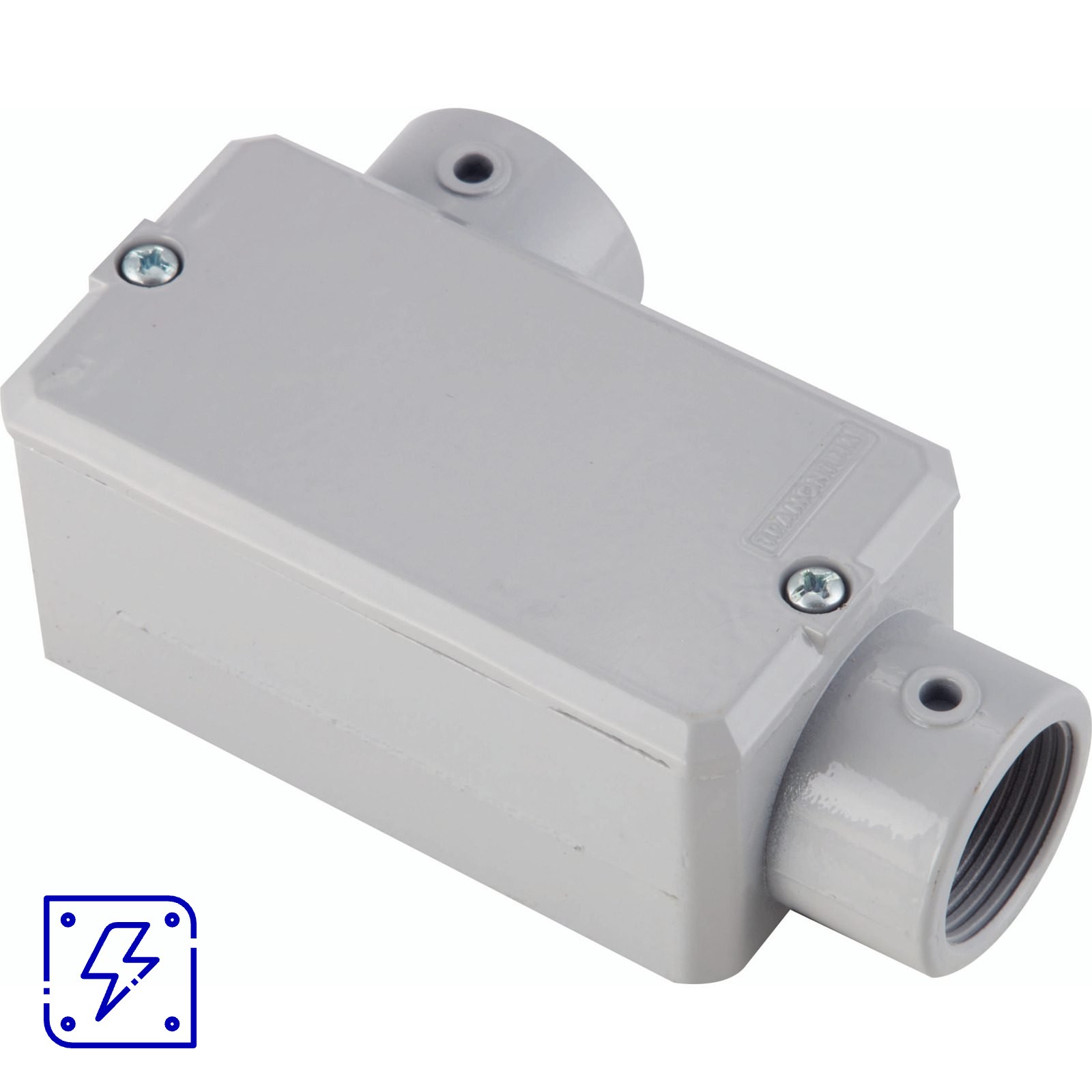 Condulete Fixo 1.1/2" Tipo LL Tramontina com Tampa com Rosca BSP e com Pintura Eletrostática 6 UNIDADES EMB.MINIMA