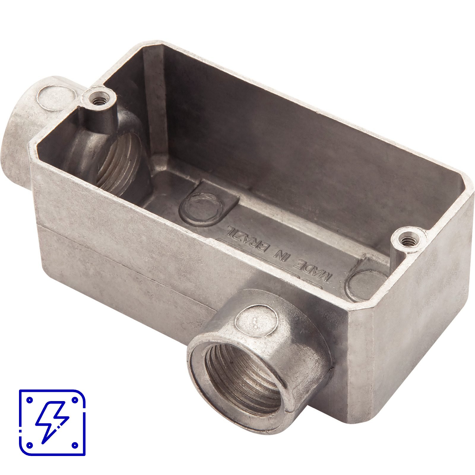 Condulete Fixo 3/4" Tipo LL Tramontina sem Tampa e com Rosca BSP 12 UNIDADES EMB.MINIMA