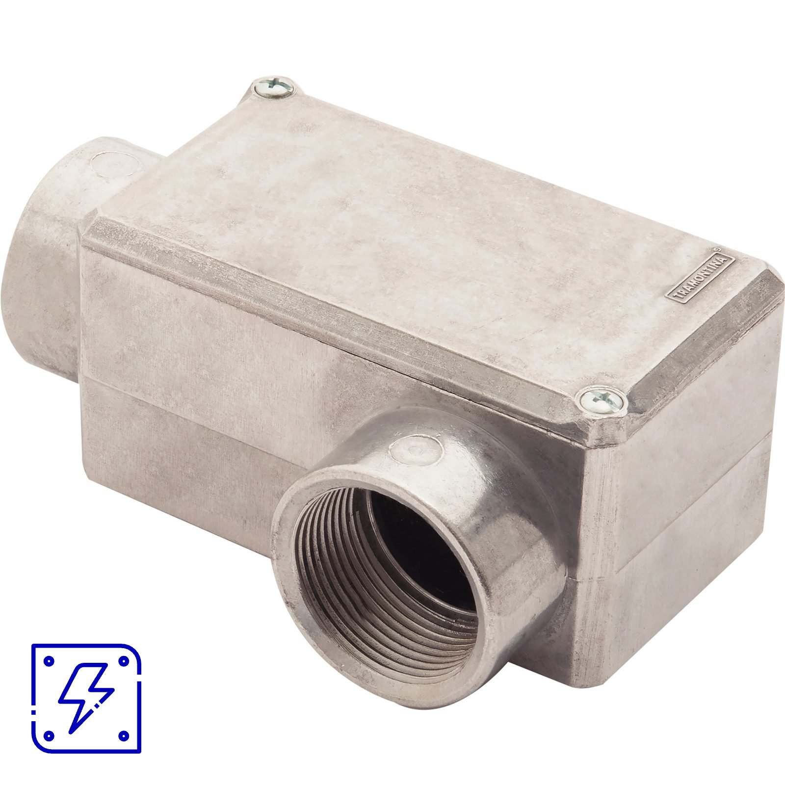 Condulete Fixo 1.1/2" Tipo LL Tramontina com Tampa e com Rosca 6 UNIDADES EMB.MINIMA