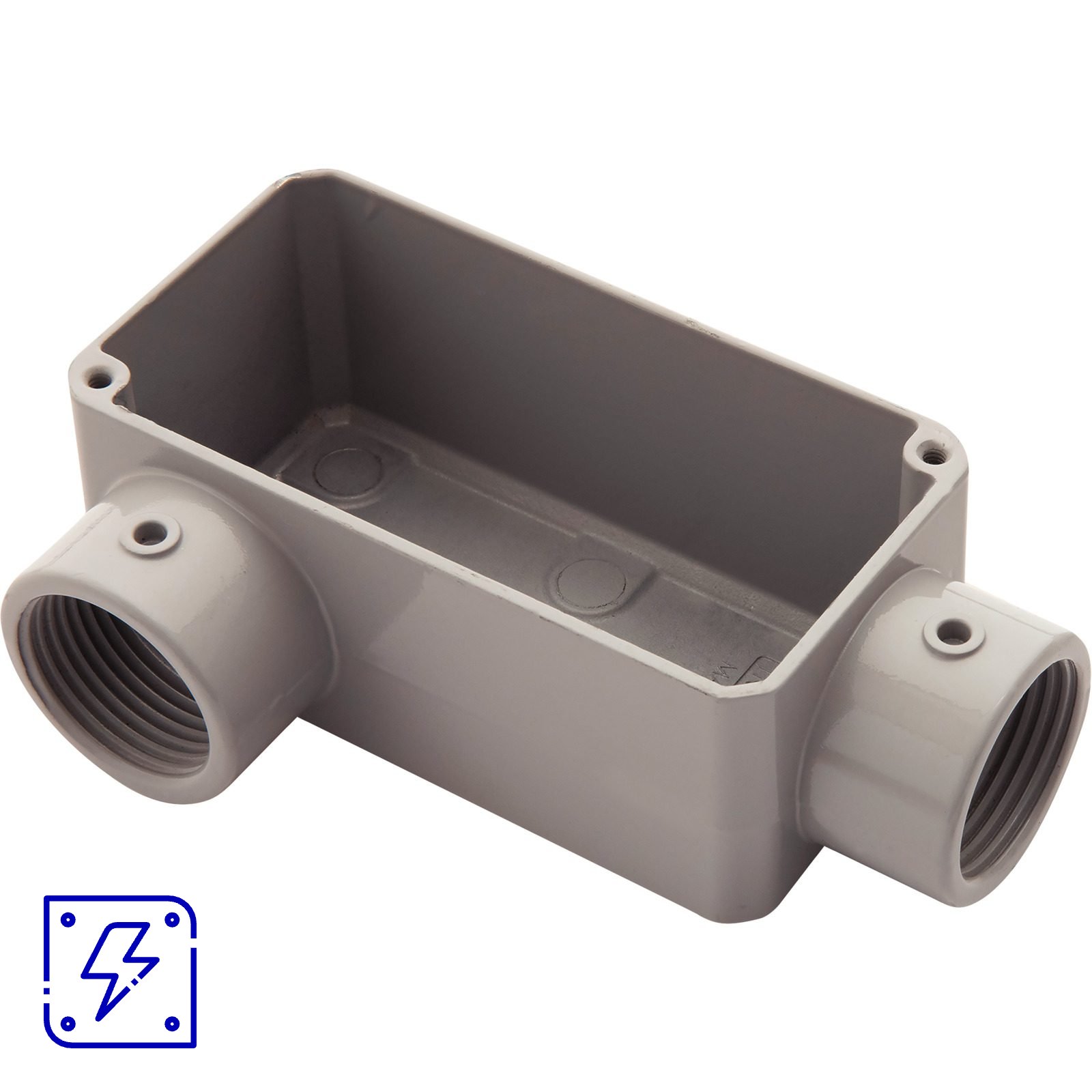 Condulete Fixo 1" Tipo LR Tramontina sem Tampa com Rosca e com Pintura Eletrostática a Pó 12 UNIDADES EMB.MINIMA
