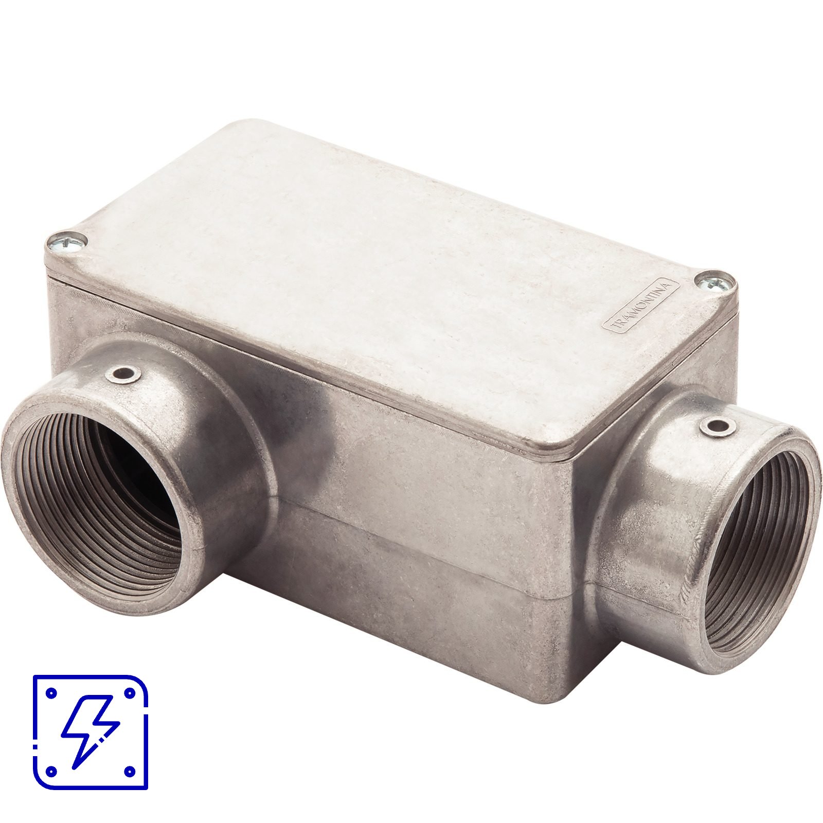 Condulete Fixo 1.1/4" Tipo LR Tramontina com Tampa e com Rosca 6 UNIDADES EMB.MINIMA
