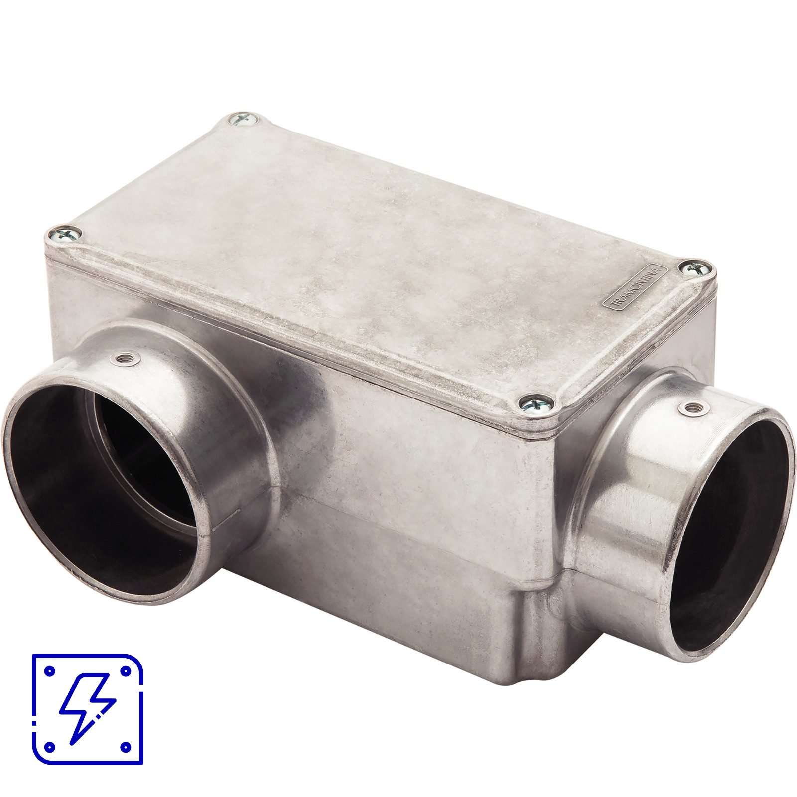 Condulete Fixo 2" Tipo LR Tramontina com Tampa e sem Rosca 6 UNIDADES EMB.MINIMA